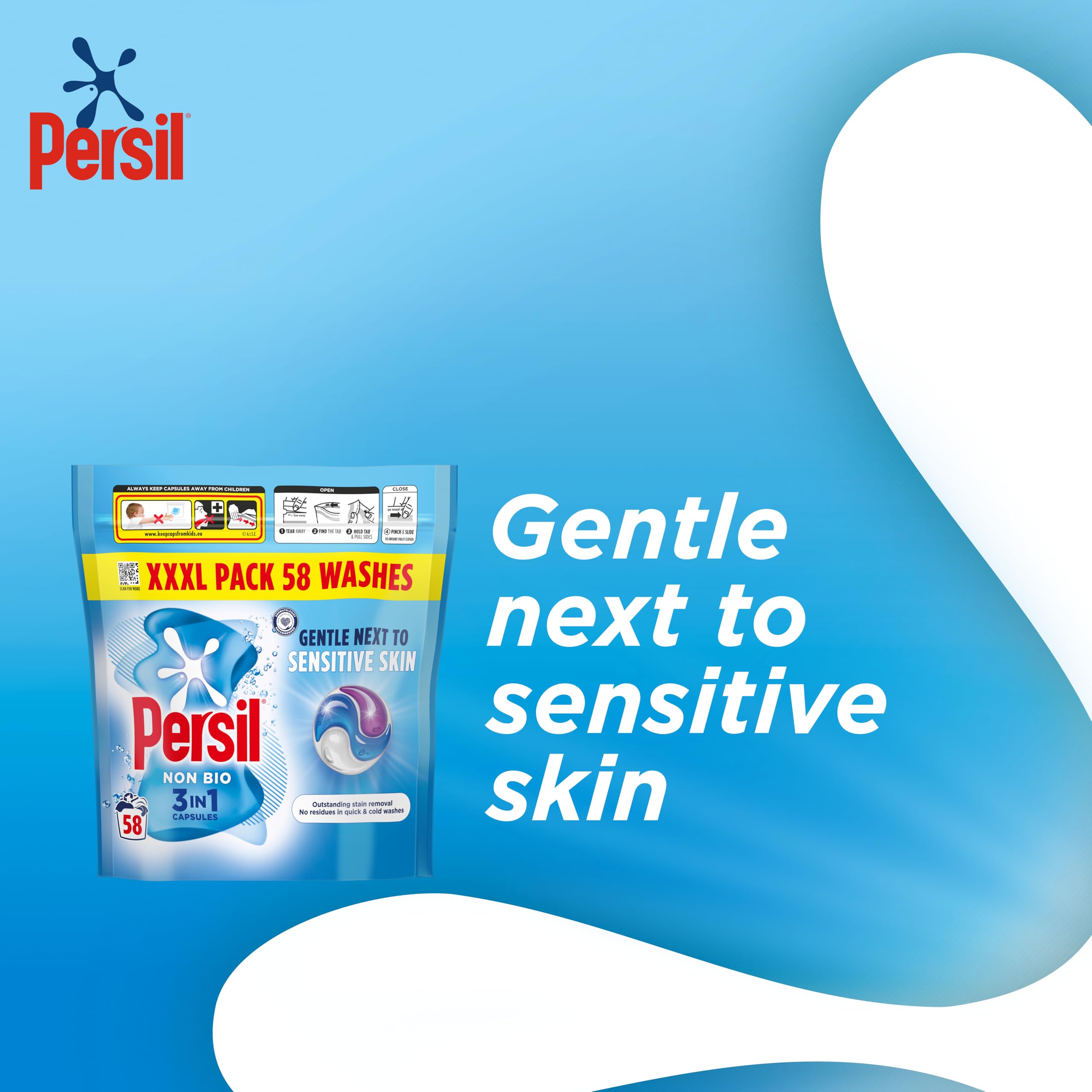 Persil - Non Bio 3 in 1 Washing Capsules Laundry Detergent 4