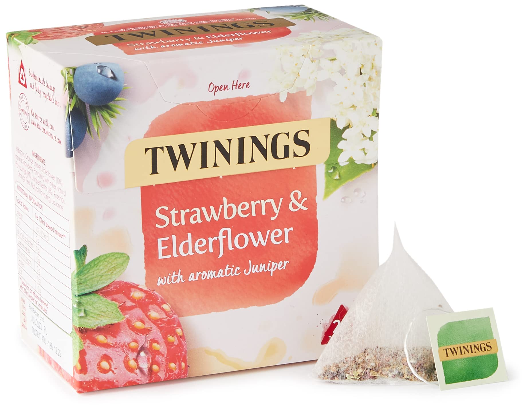 Twinings Strawberry and Elderflower Herbal Tea 20 Bags