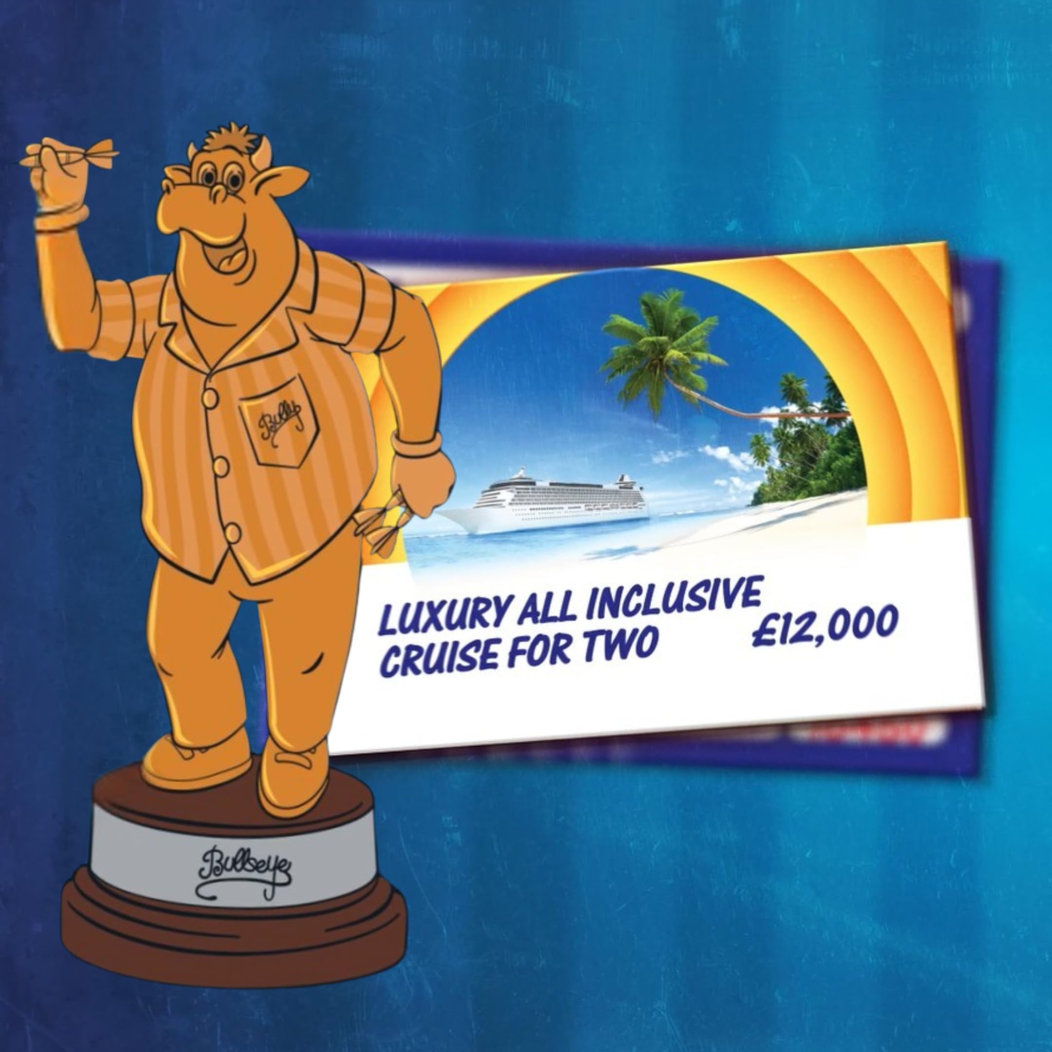 University Games Bullseye Board Game with Magnetic Darts