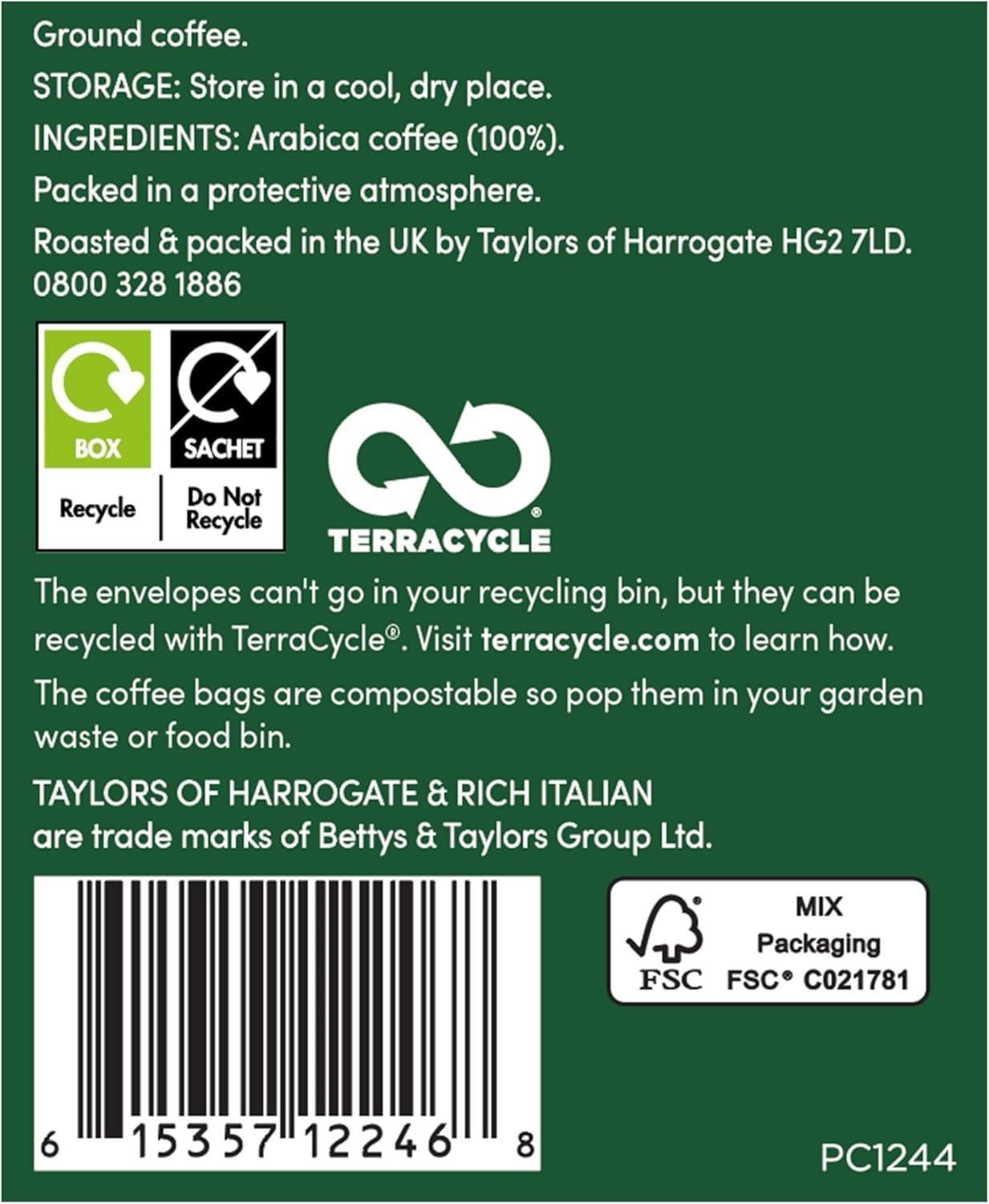 Taylors of Harrogate Rich Italian Coffee Bags (30 Enveloped Bags) 5