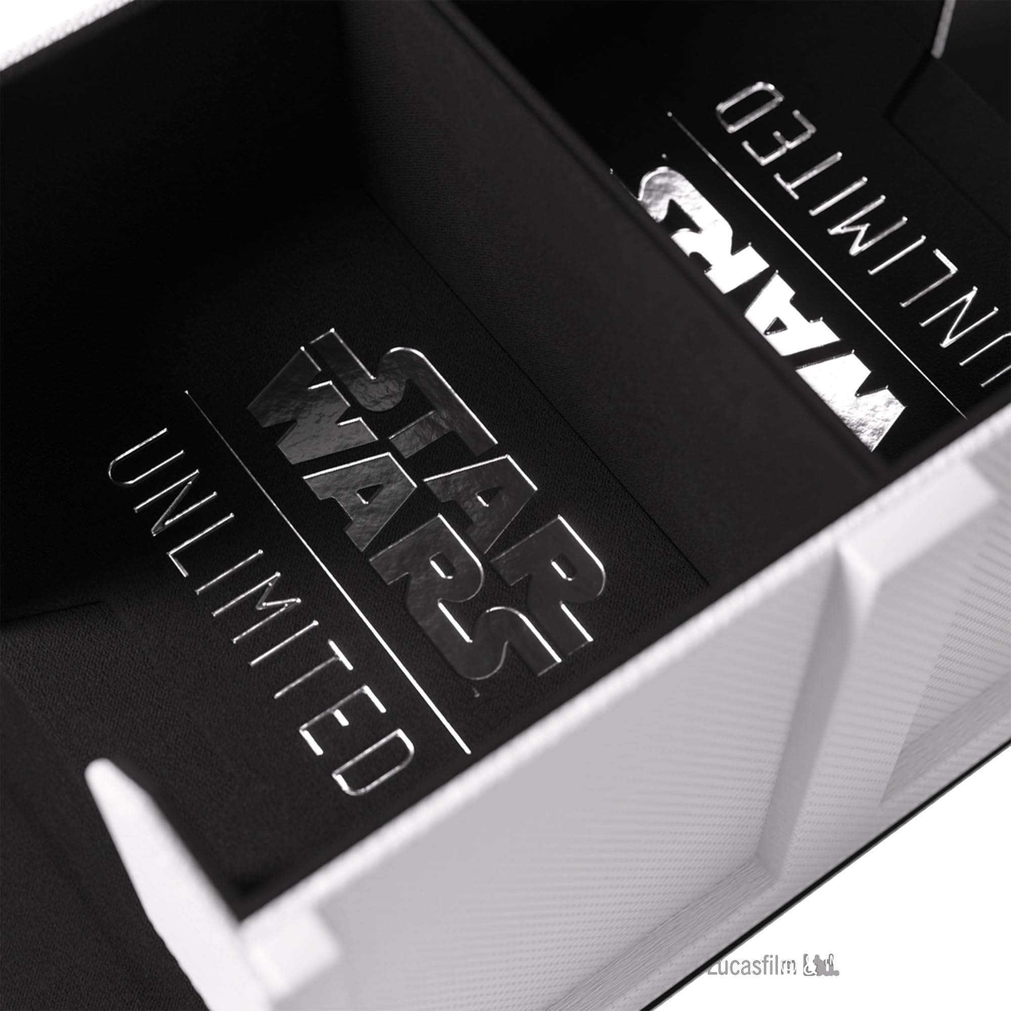 Gamegenic Star Wars Unlimited Double Deck Pod - White/Black | Holds 2 Double-Sleeved Decks 6