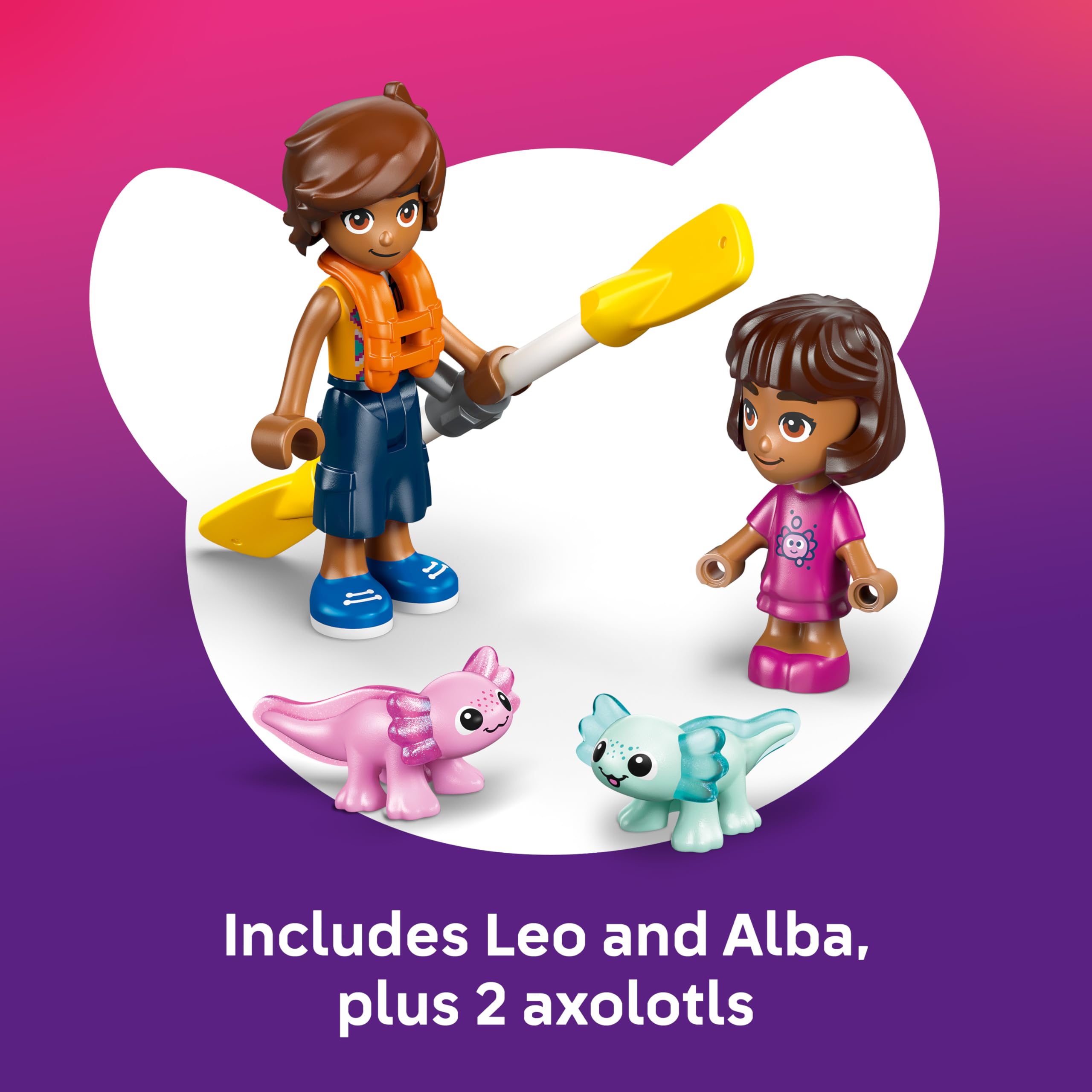LEGO Friends Axolotl Adventure Boat Toy 42681 | Ages 5+ | Includes 2 Mini Dolls & 2 Axolotl Figures 6