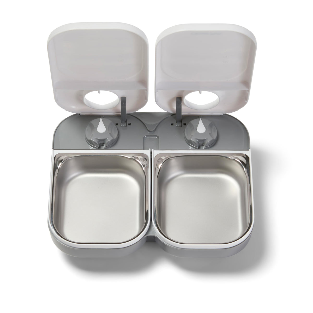 Closer Pets Automatic Pet Feeder - 2-Meal Timer, Stainless Steel Bowls, Ice Pack | White 6