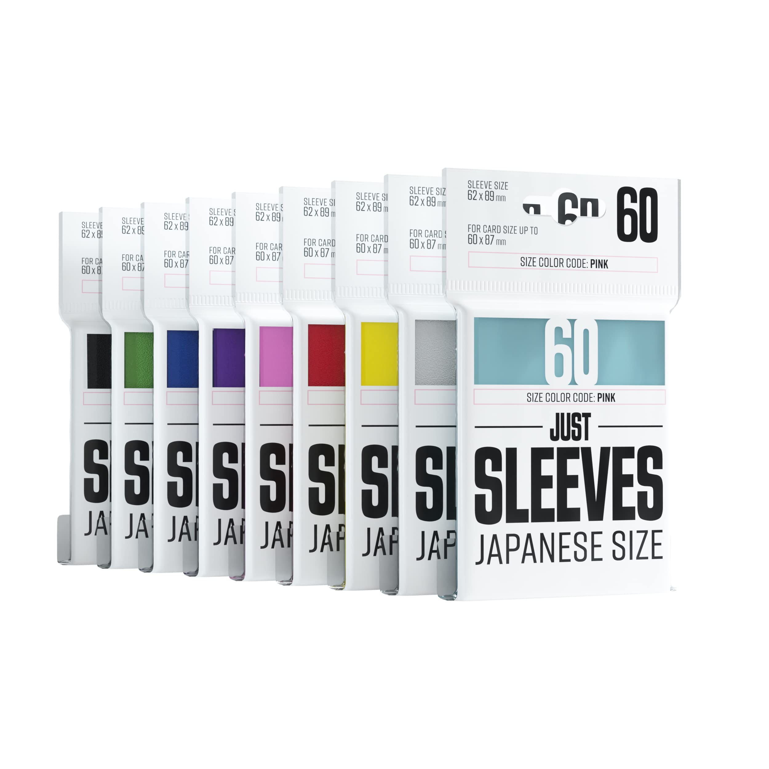 Gamegenic Just Sleeves - Japanese Size, White, 60 Count | Durable Card Protection