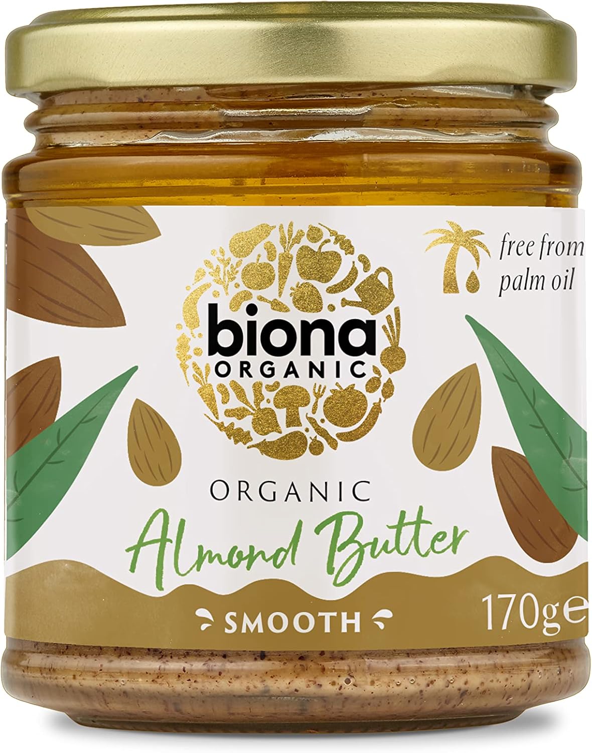 Biona Organic Almond Butter Smooth, 170g