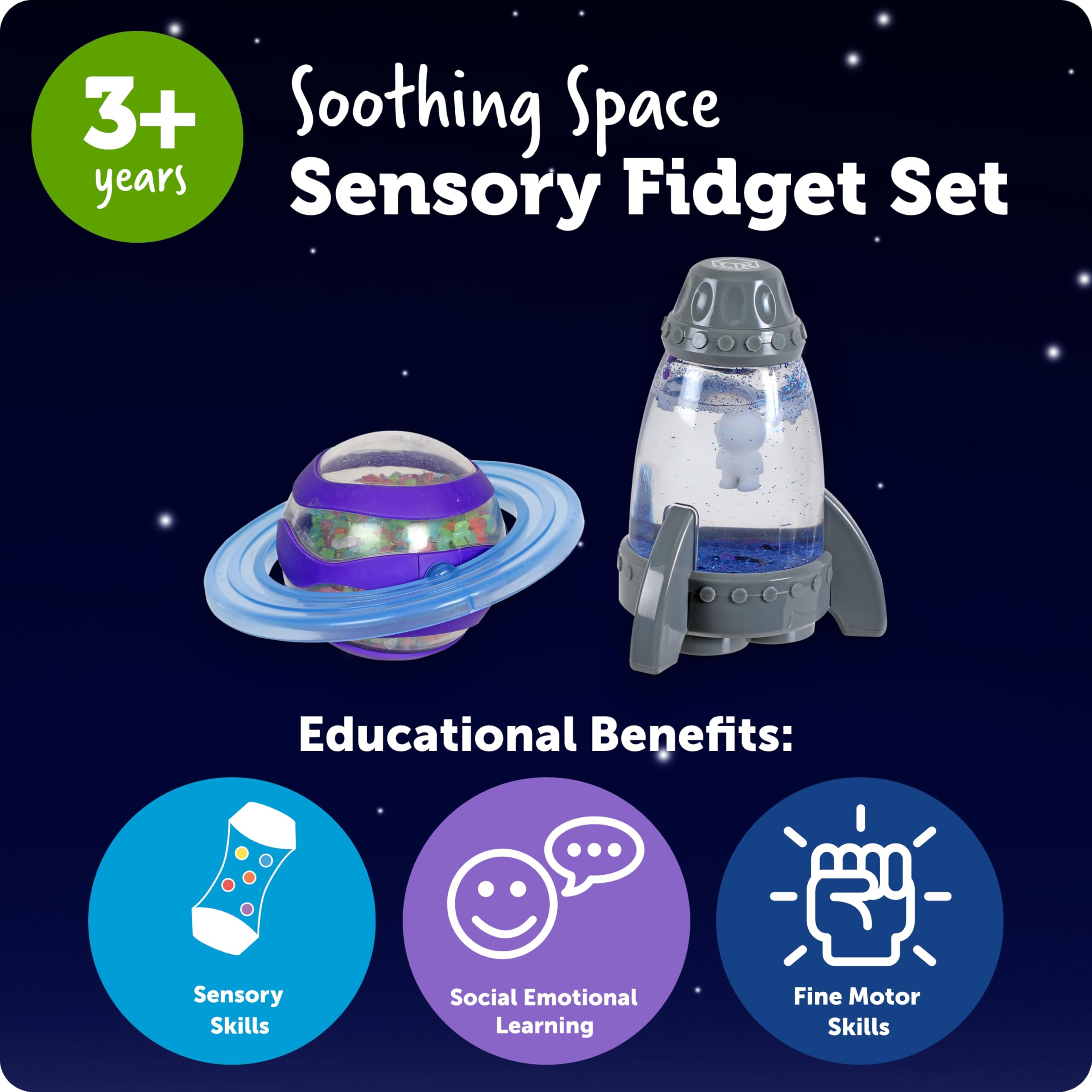 Learning Resources Soothing Space Sensory Fidget Set | Ages 3+ | Includes 2 Fidgets 5