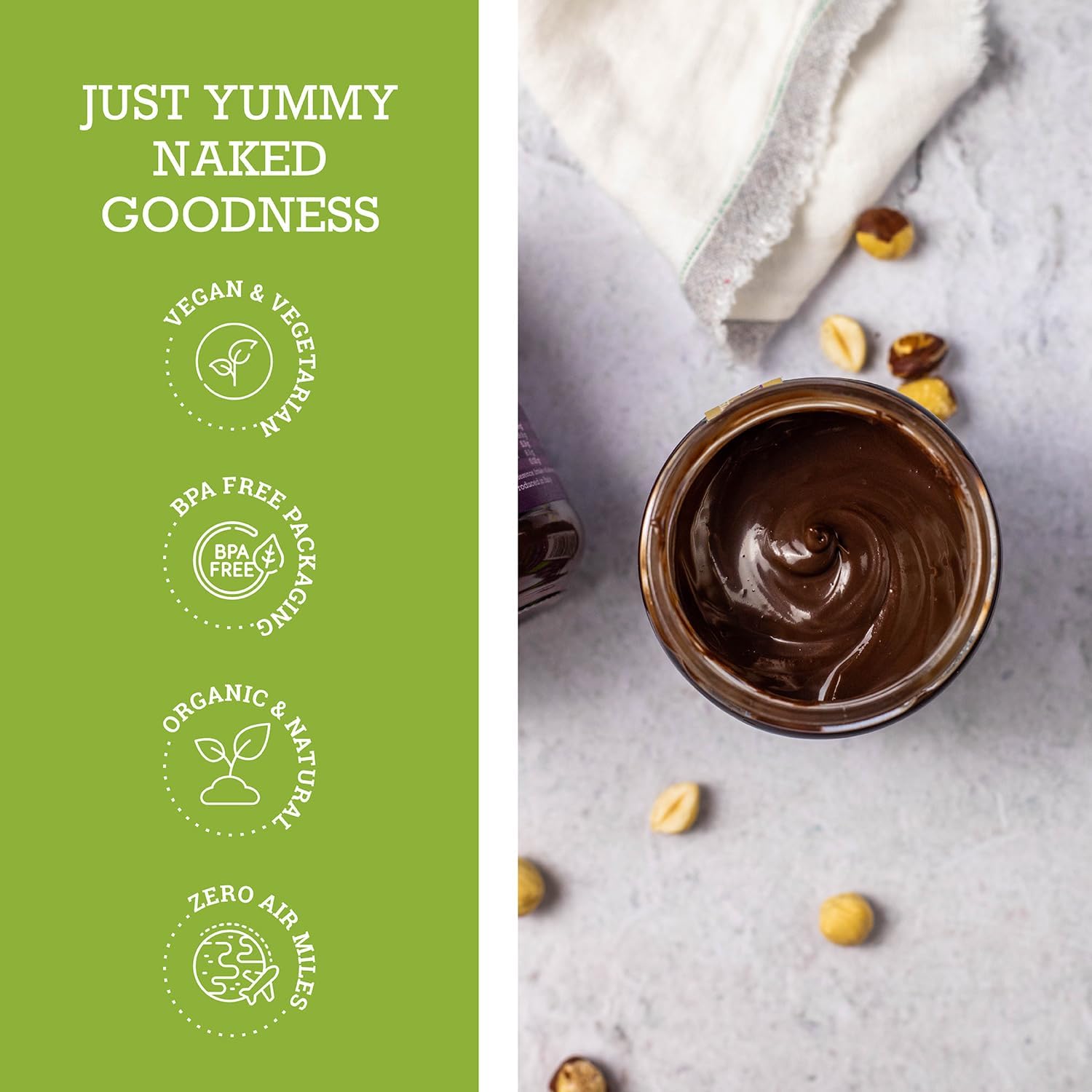 Mr Organic - Organic Dark Chocolate & Hazelnut Spread 200g 3