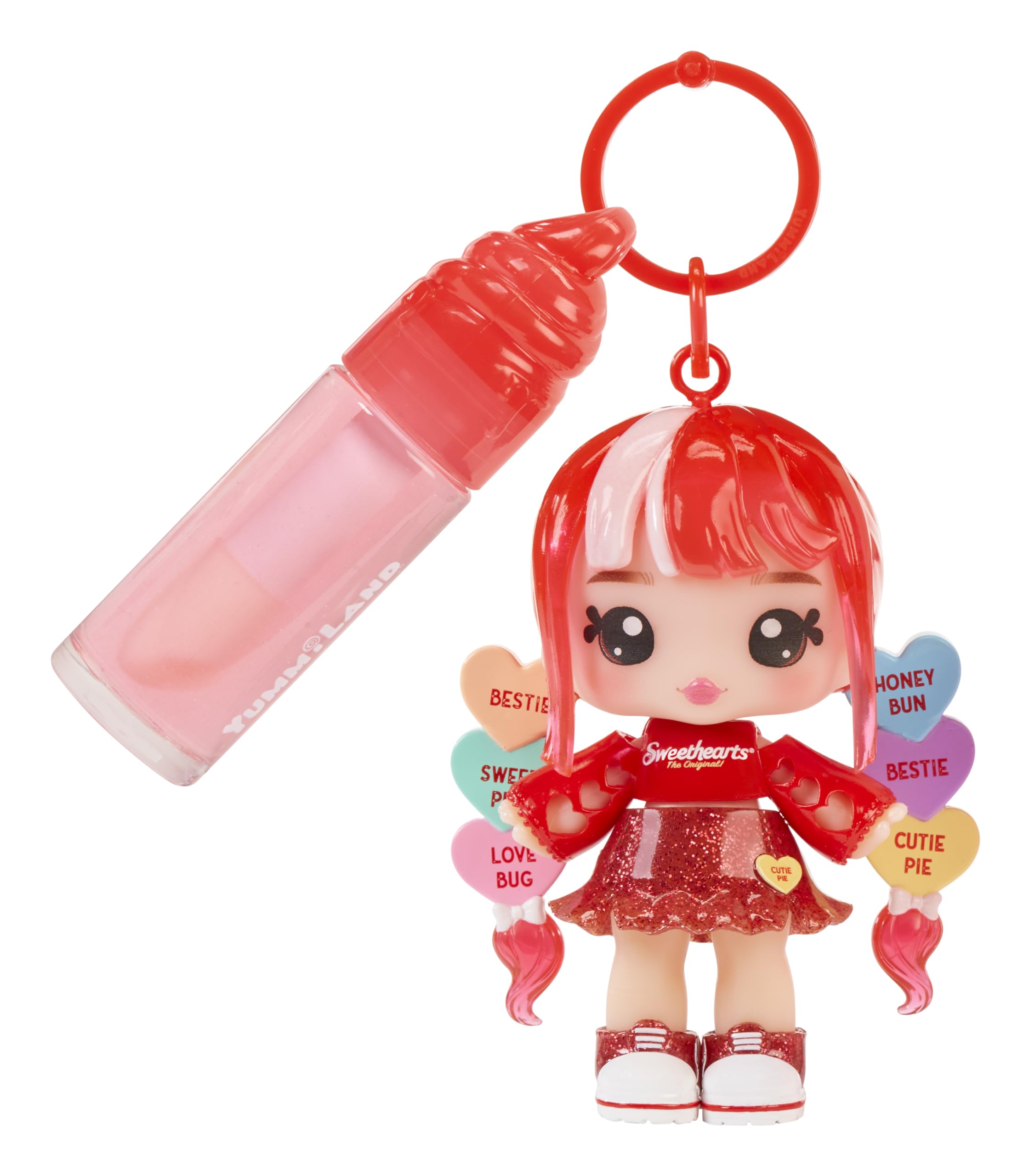 Yummiland x Sweethearts Lip Gloss Doll - Ruby Hearts with DIY Lip Gloss Kit - Ages 4+