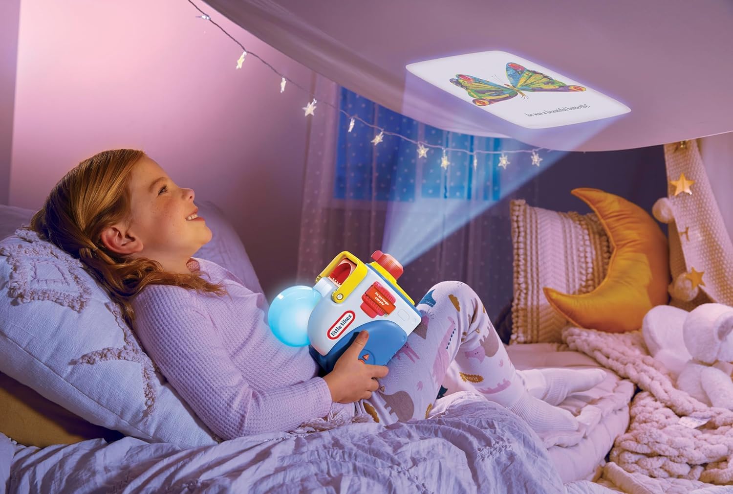 Little Tikes Story Dream Machine Collection – 3 Geschichten von Eric Carle und leuchtende Raupe – ab 3 Jahren 6