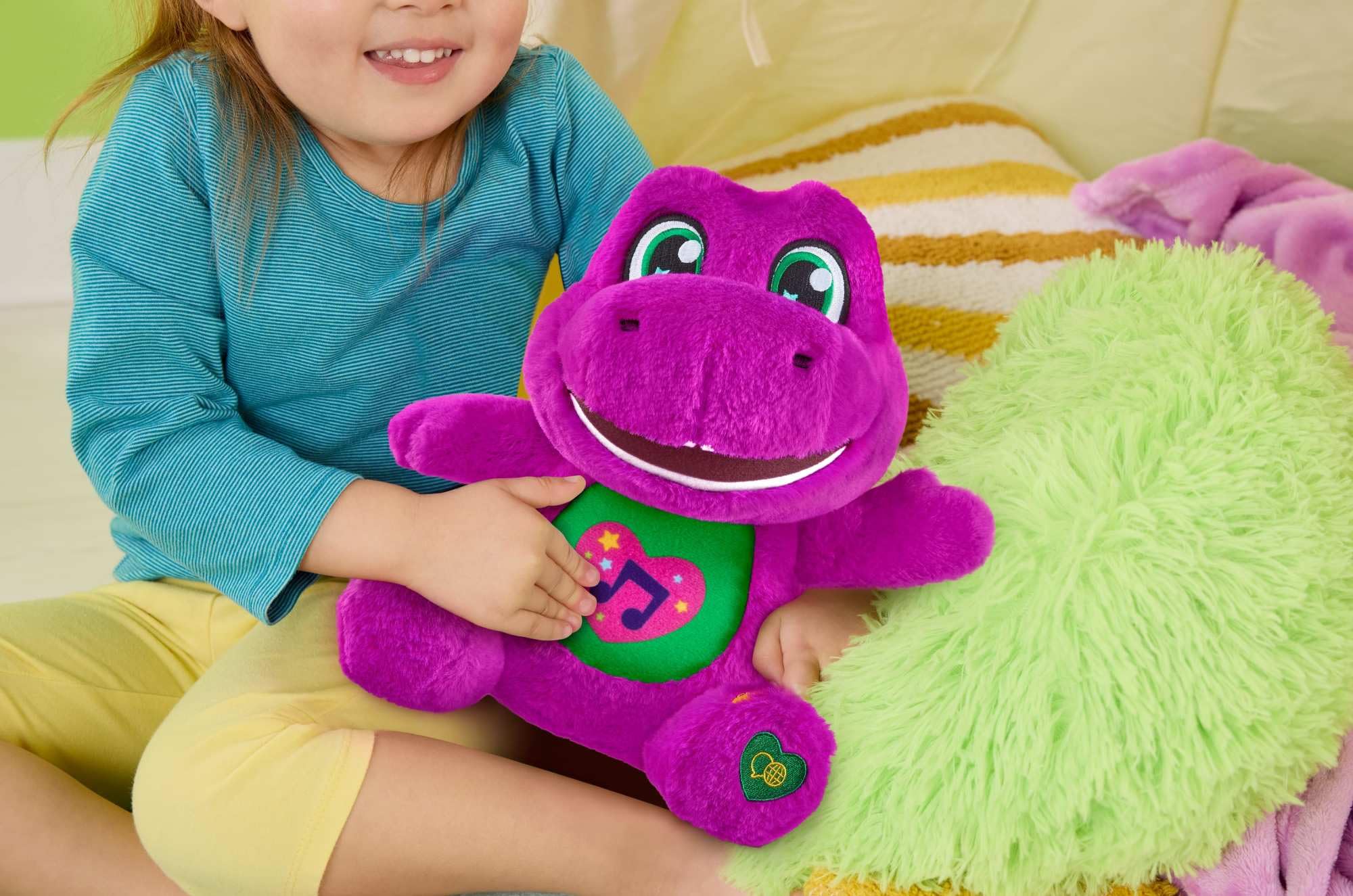 Sing-Along Barney Plush Toy - 10.5-Inch Interactive Musical Figure for Toddlers 2+
