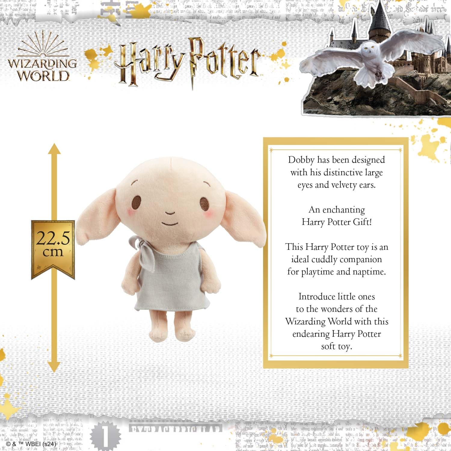 Rainbow Designs - Dobby Harry Potter Plush Soft Toy - My First Stars of Hogwarts Cuddle Companion