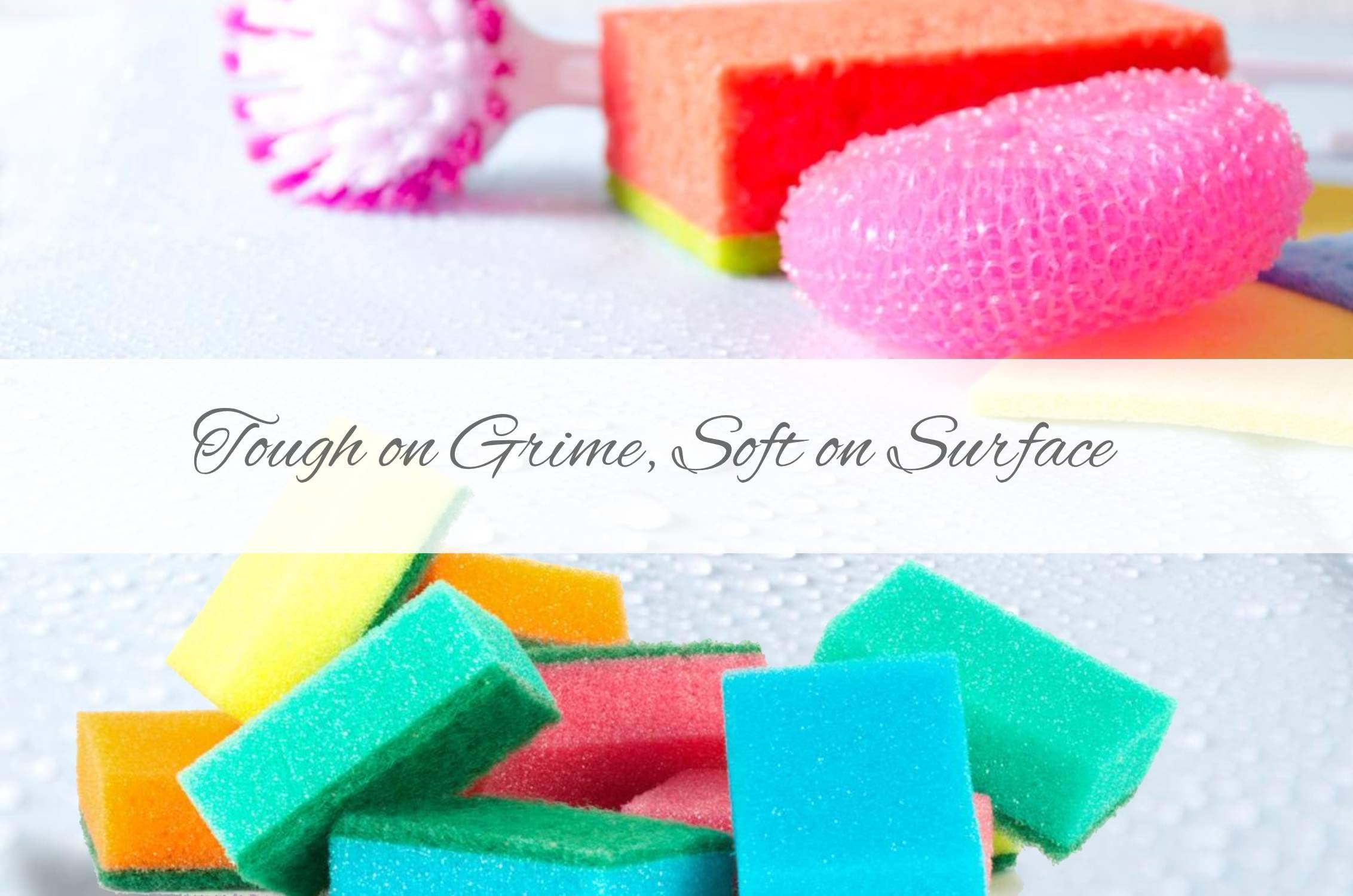 HOMESmith - 100 Pack Colorful High-Density Dual-Sided Reusable Cleaning Sponges 4