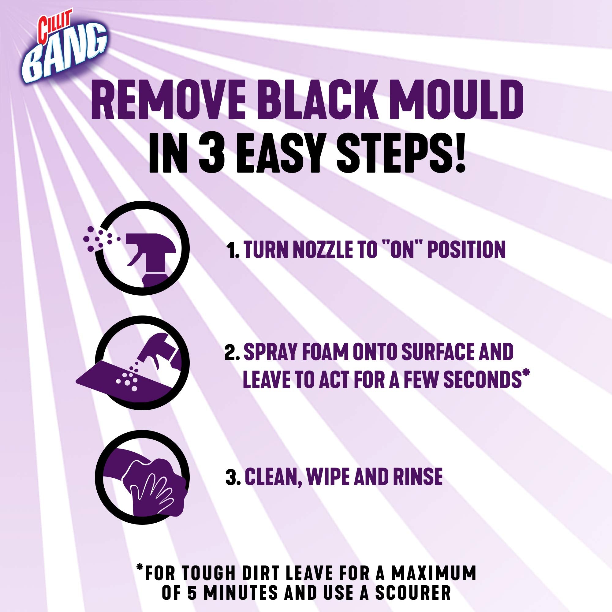 Cillit Bang - Kraftreiniger Schwarzschimmel-Entferner 750ml 5