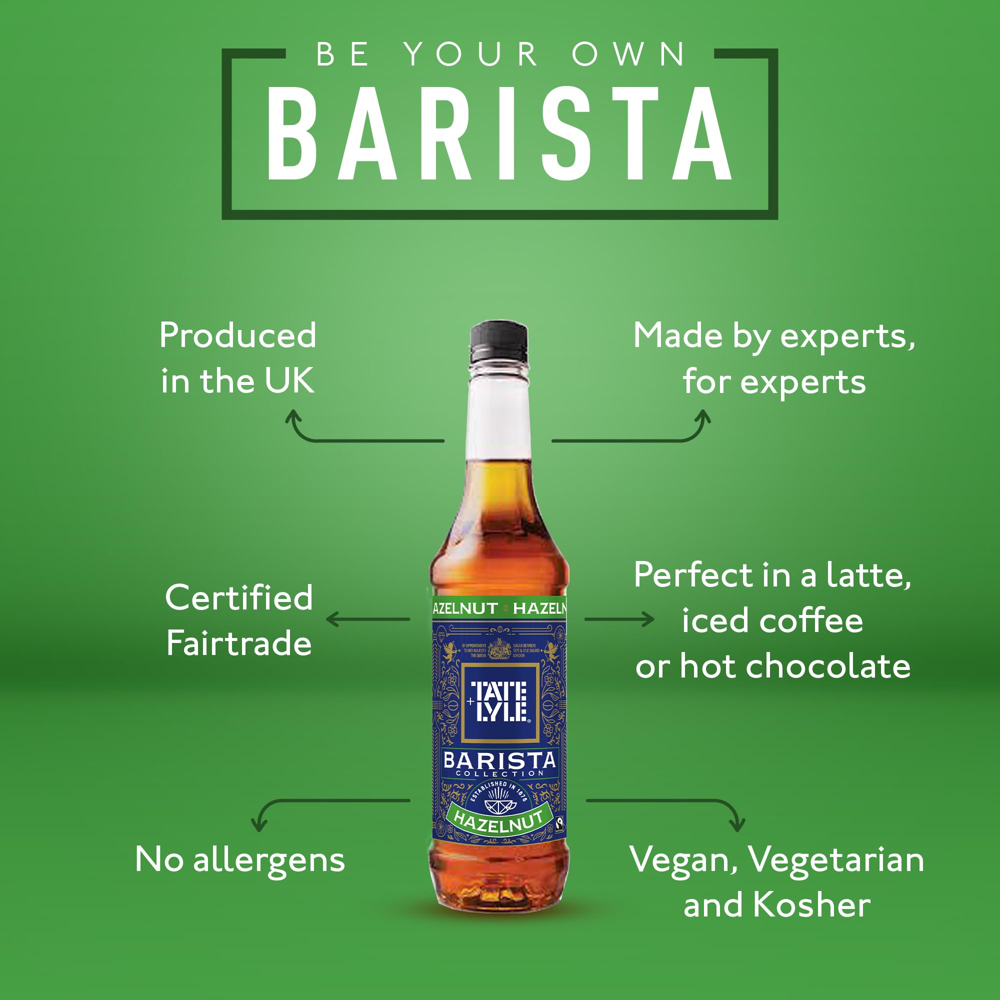 Tate & Lyle - Fairtrade Hazelnut Coffee Syrup 750ml 6