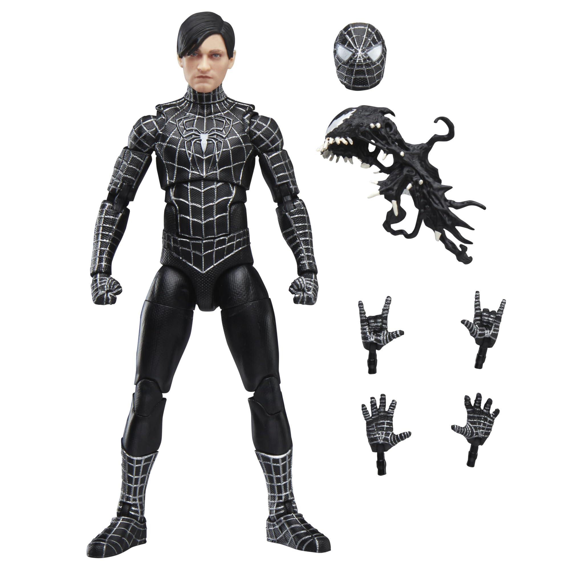 Marvel Legends Series Spider-Man 3 Action Figure - 6-Inch Scale with Black Suit & Accessories