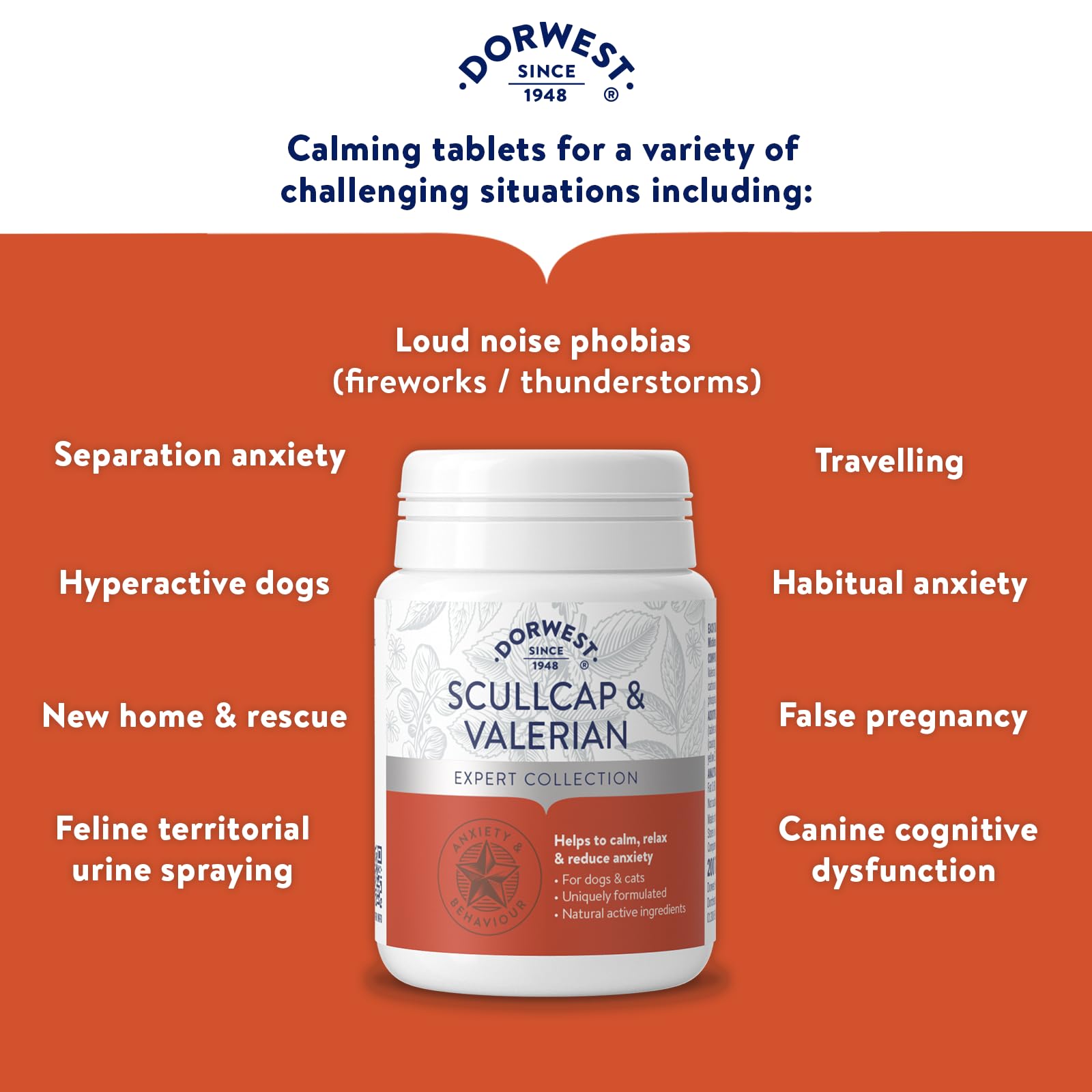 DORWEST HERBS Scullcap & Valerian Calming Tablets for Dogs and Cats - 200 Count 3