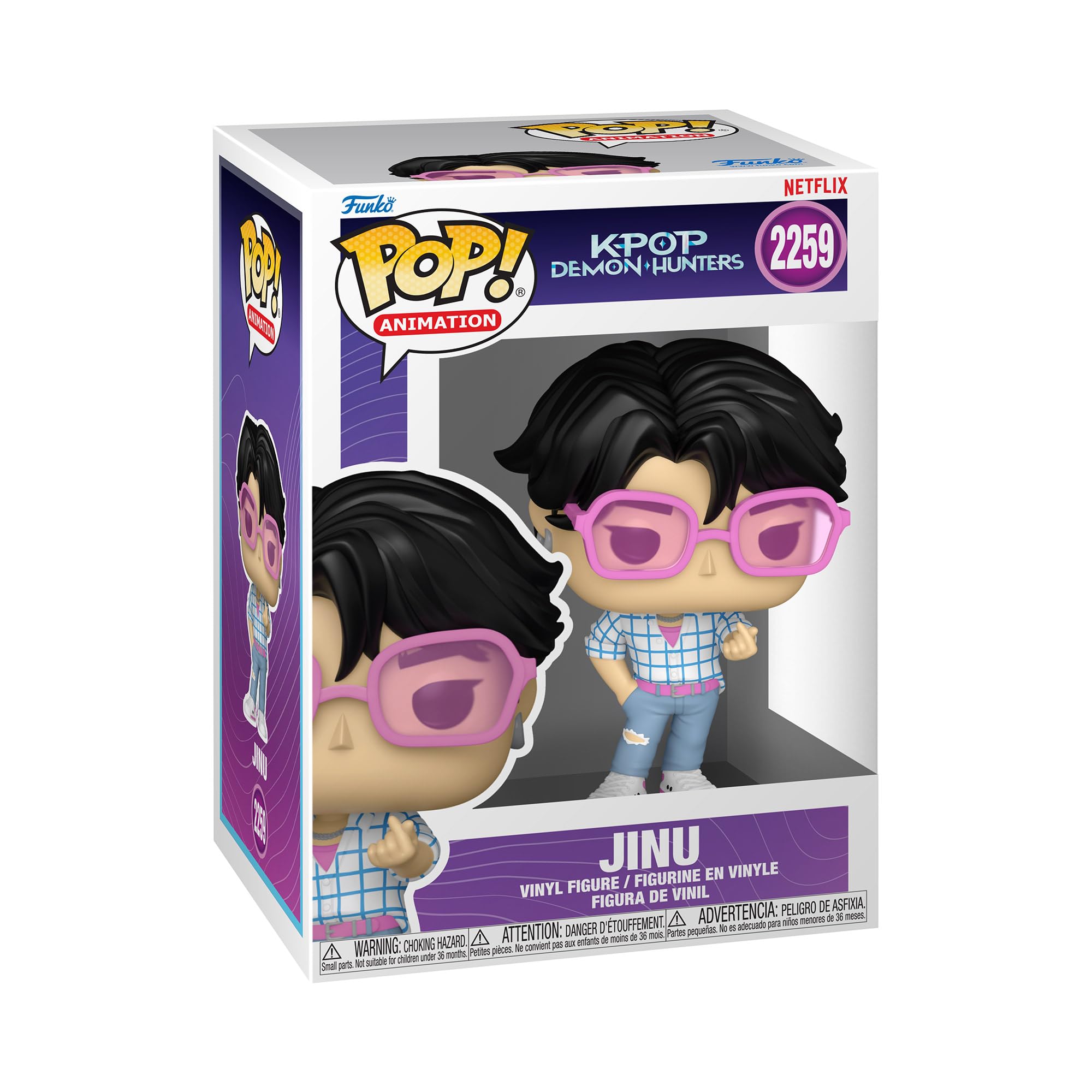 Funko Pop! Animation: KPop Demon Hunters - Jinu Vinyl Figure | Approx. 3.75 Inches | Limited Chase Variant Available