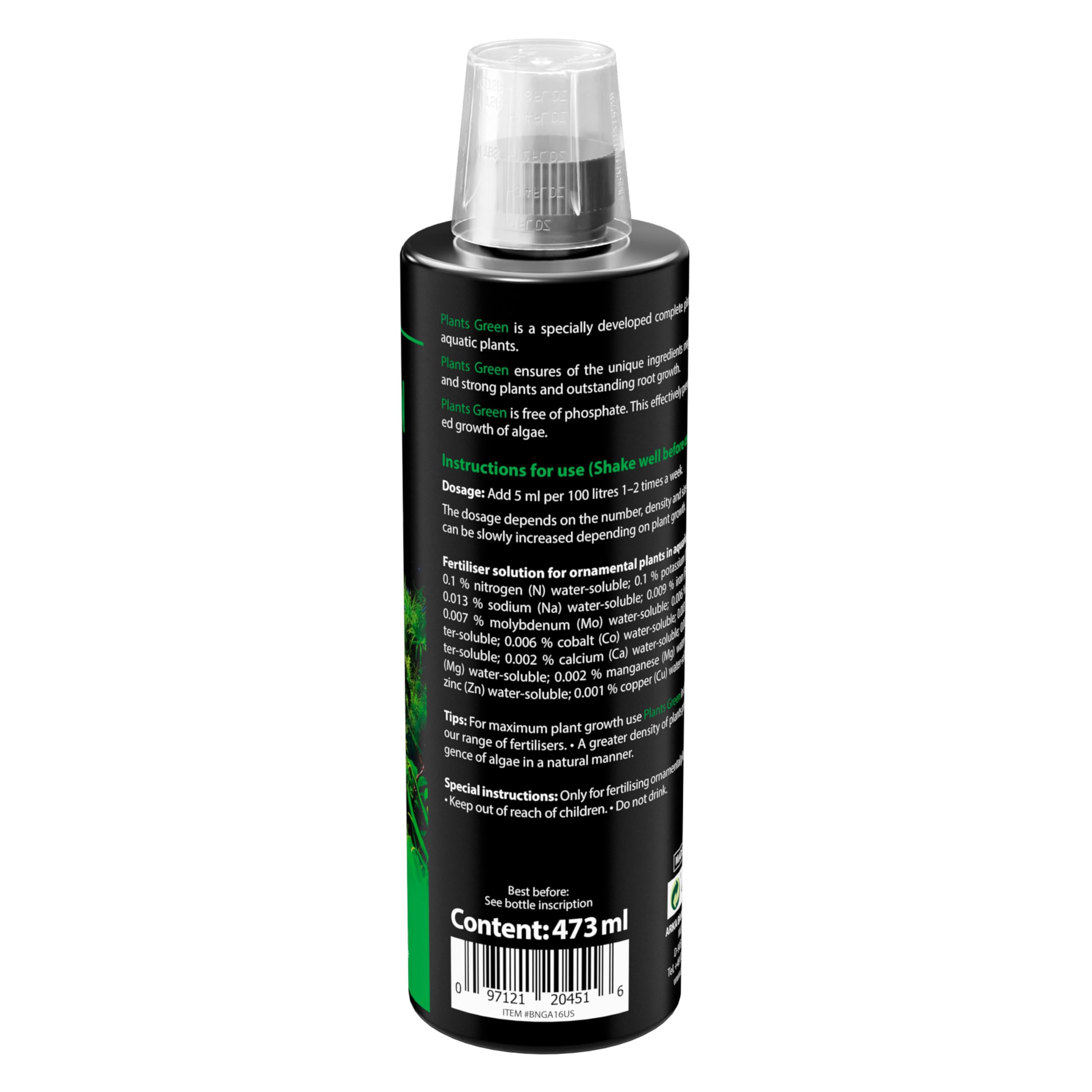 ARKA Plants Green Aquarium Fertiliser - Boosts Health & Colour | 473 ml Liquid