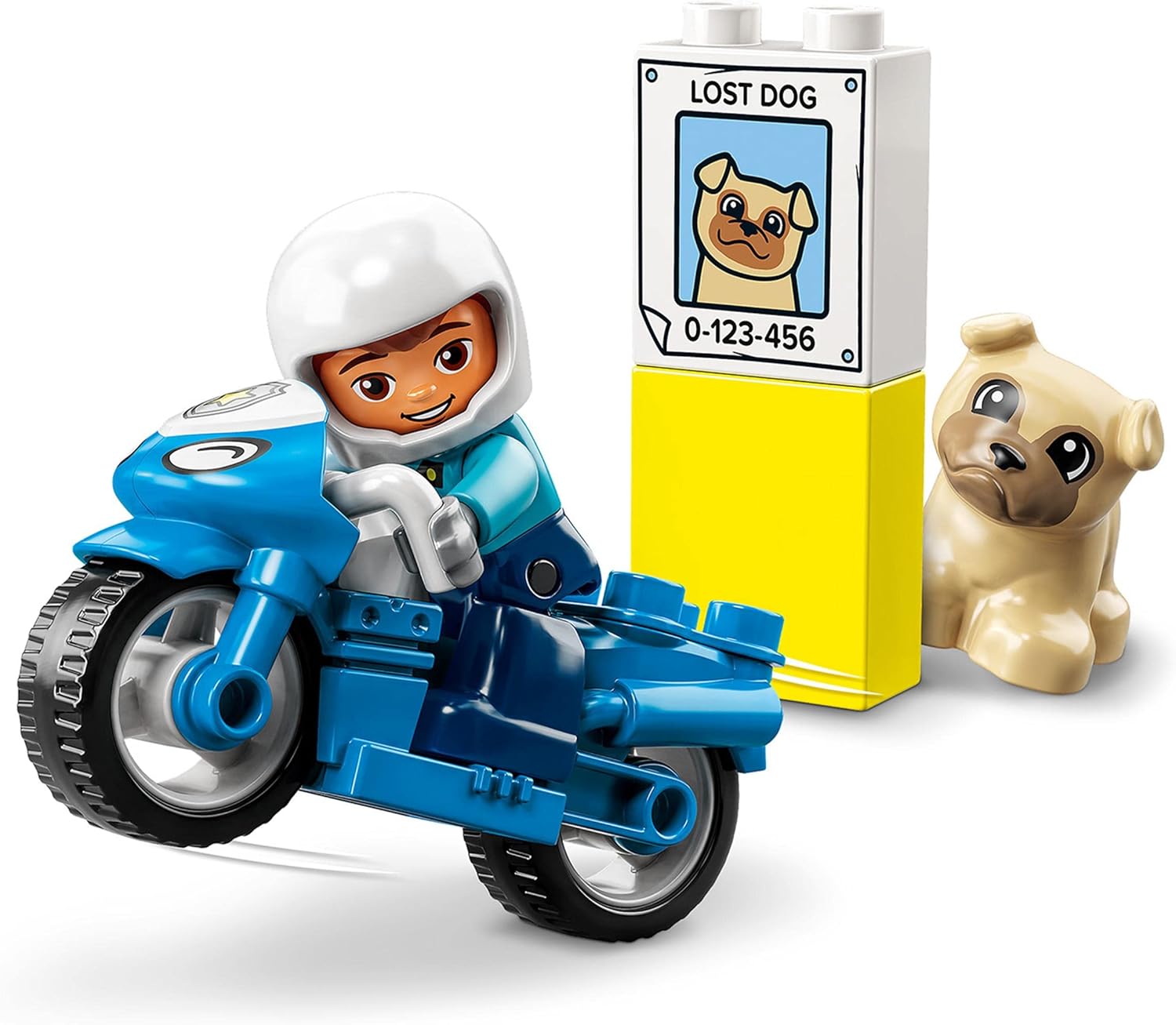 LEGO DUPLO Town Rescue Police Motorcycle Toy - Building Set for Toddlers 2+ 5