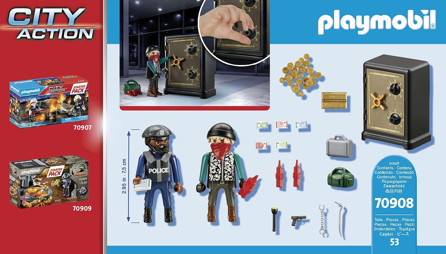 Playmobil 70908 City Action Starter Pack Bank Robbery - Police & Robber Playset for Ages 4+ 3