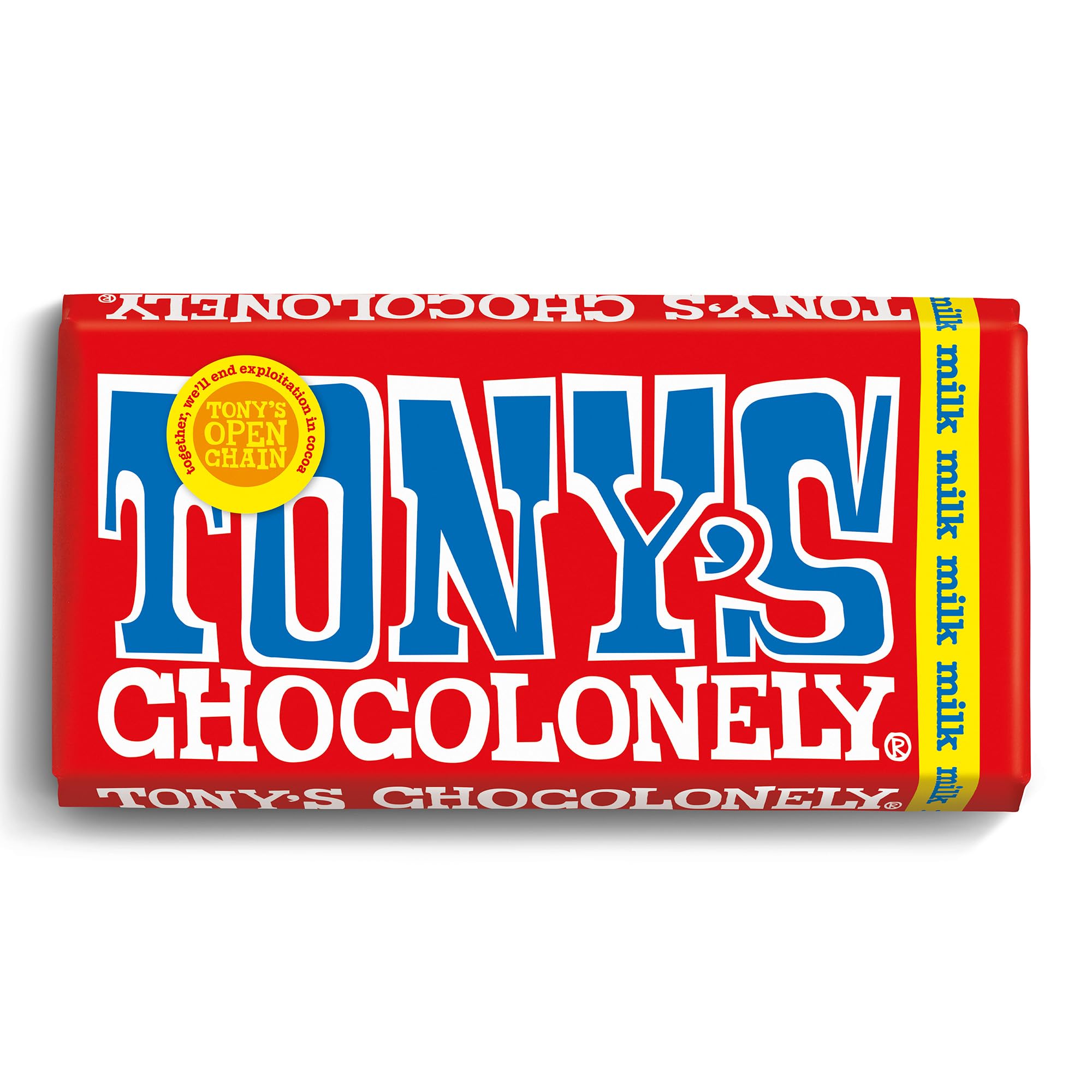Tony's Chocolonely - Milk Chocolate Bar 180g Belgian Fairtrade