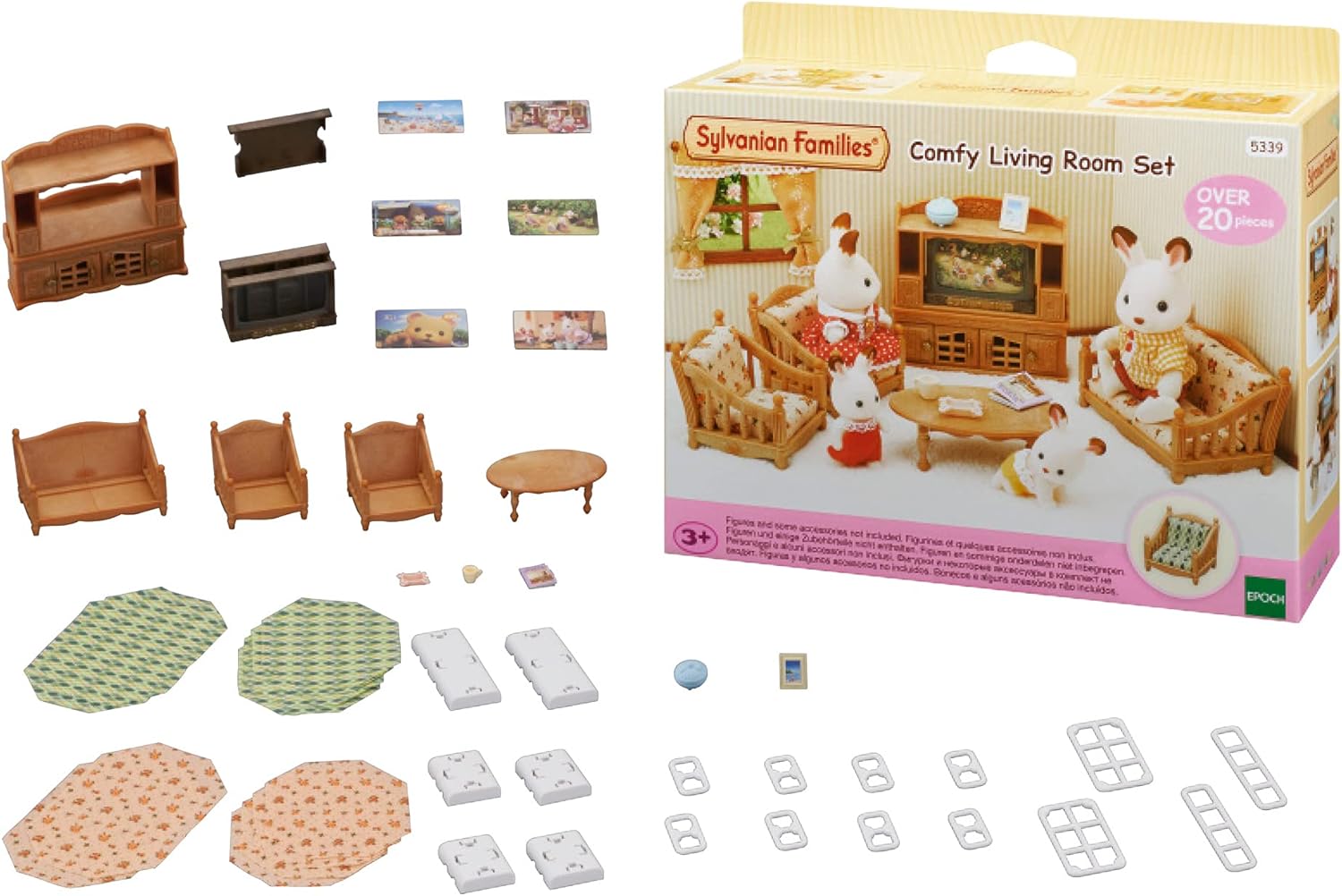 Comfy Living Room Set - Interchangeable Furniture Playset for Ages 36 Months & Up