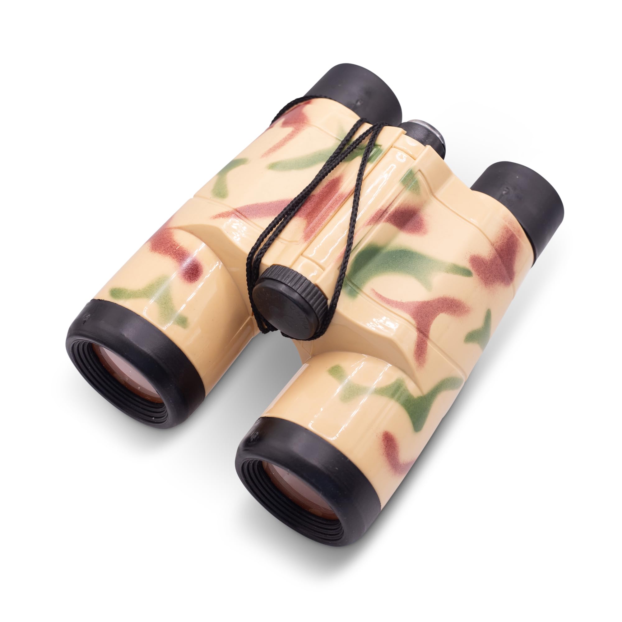 HGL Camo Design Plastic Binoculars with Built-in Compass | 13cm Length | Assorted Colors
