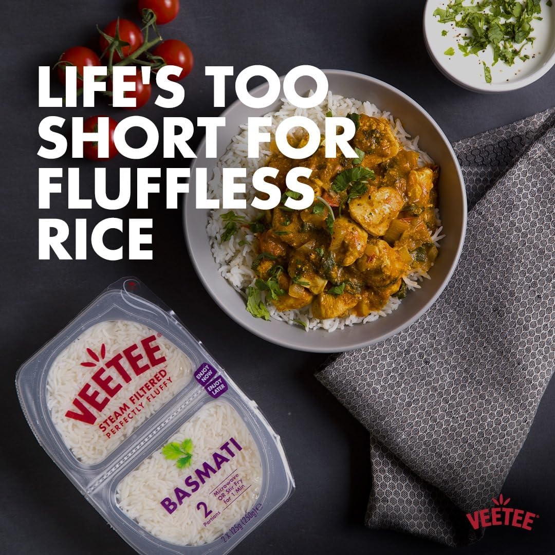 Veetee Microwavable Basmati Rice Twin Pot, 250g (Pack of 6) 5