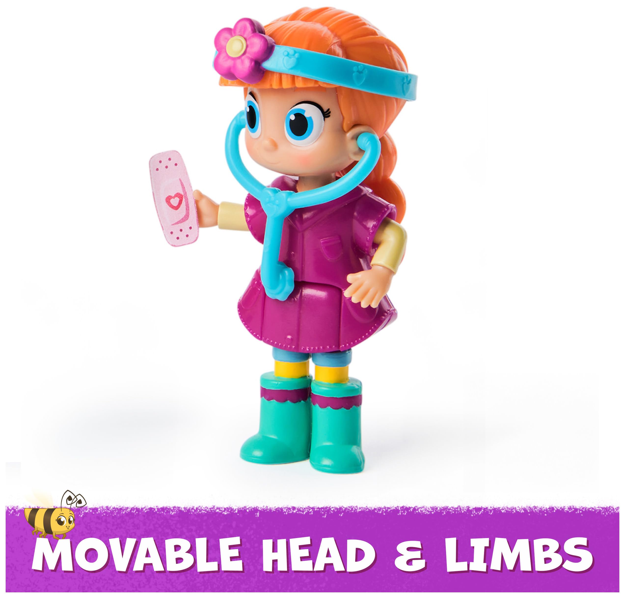 Vida the Vet Check Up & Care Friendship Pack - 5 Action Figures with Stethoscope & Accessories for Kids 3+ 3