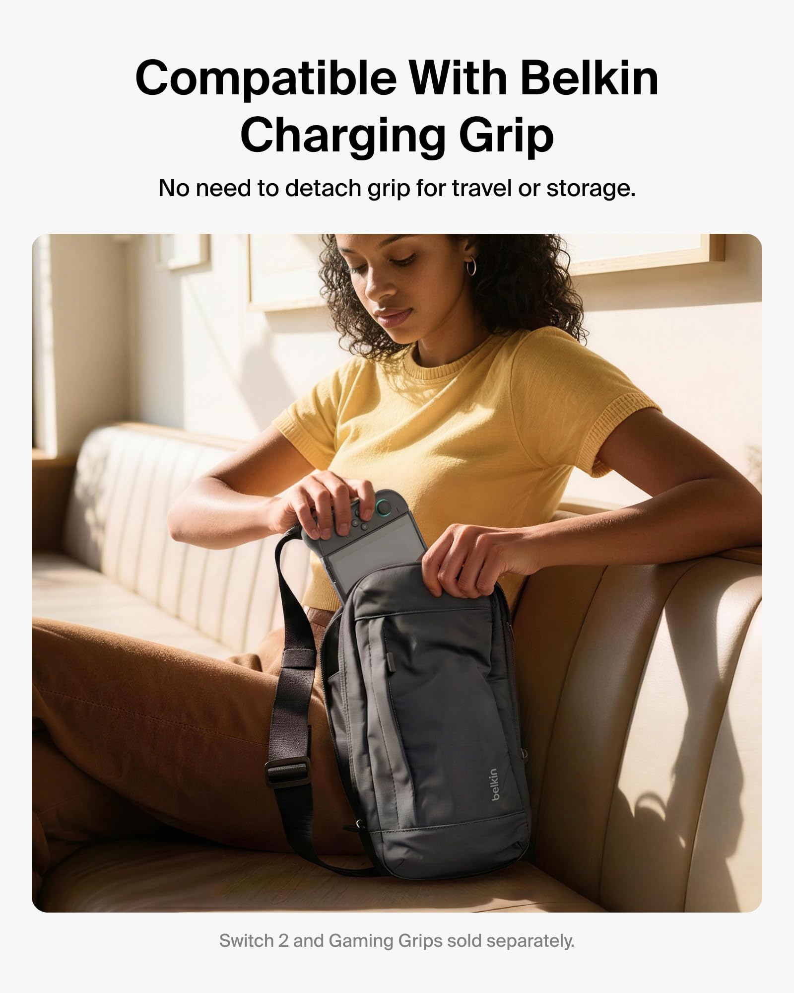 Belkin Gaming Crossbody Bag for Nintendo Switch 2 - Protective Carry Case | Black | ENA022hqBK 9