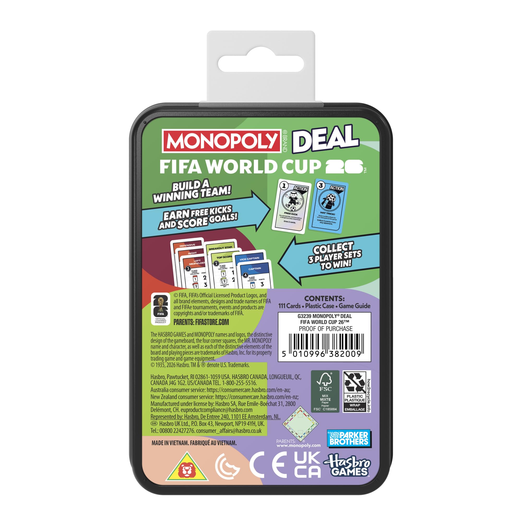 Monopoly Brand FIFA World Cup 2026 Edition Card Game | Ages 8+ | 2-5 Players | 15 Min Playtime