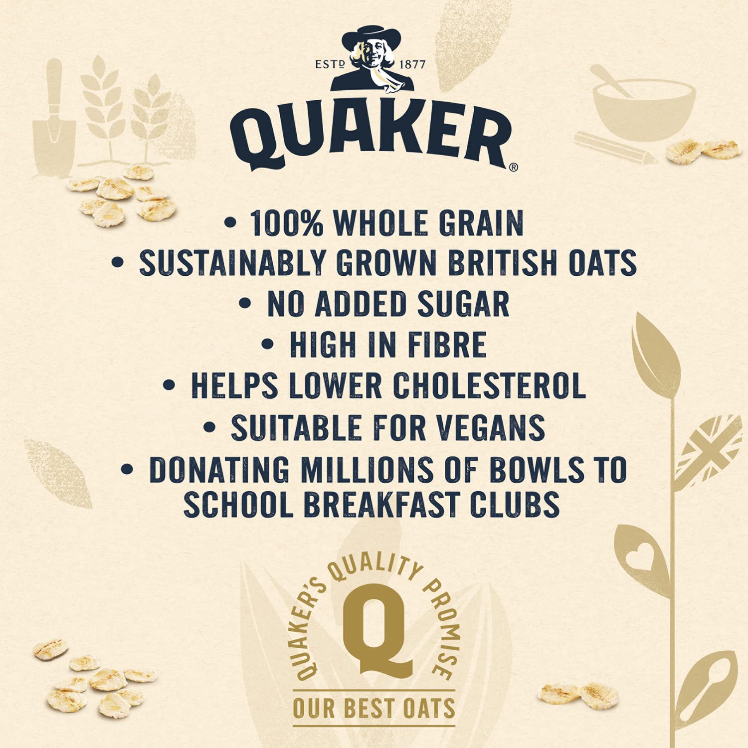 Quaker British Porridge Rolled Oats 1kg 3
