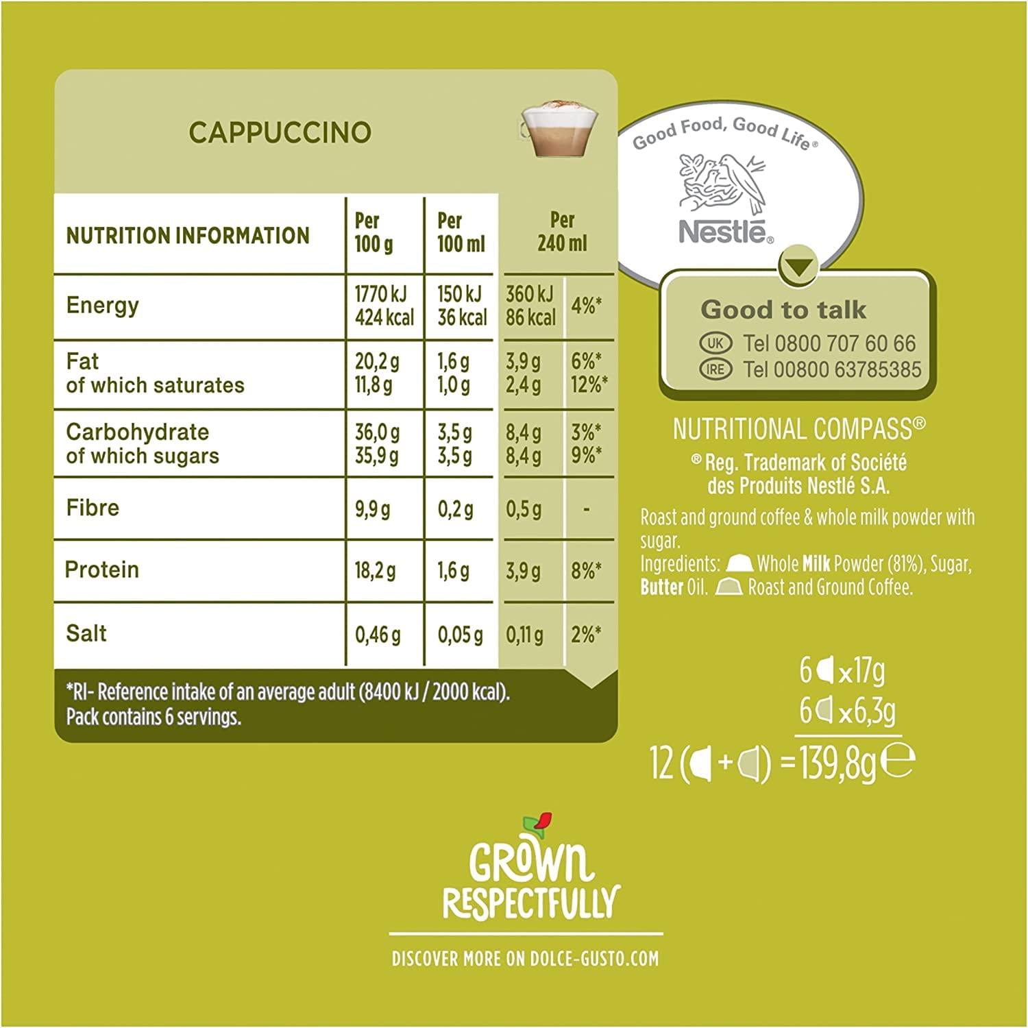 NESCAFÉ Dolce Gusto Cappuccino Coffee Pods - 45 Capsules (3 Boxes of 30 Pods, Makes 45 Cappuccinos) 8