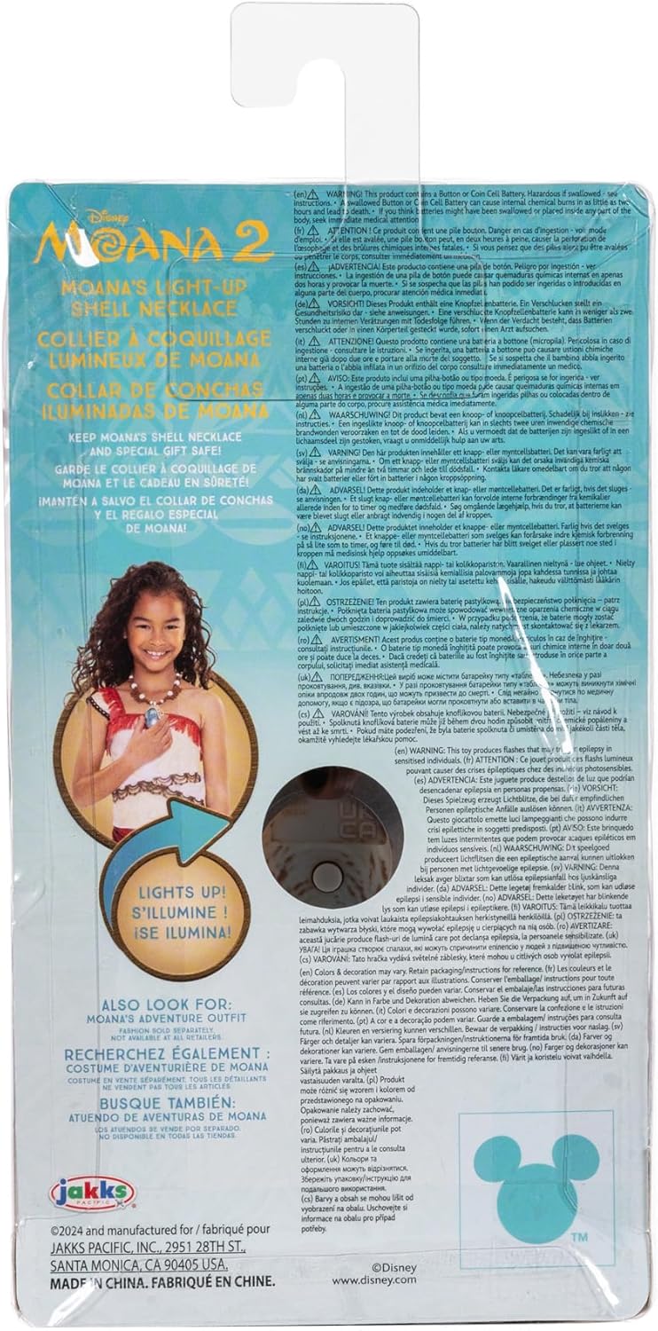 Jakks Pacific Moana 2 Magical Seashell Star Light-Up Necklace 8