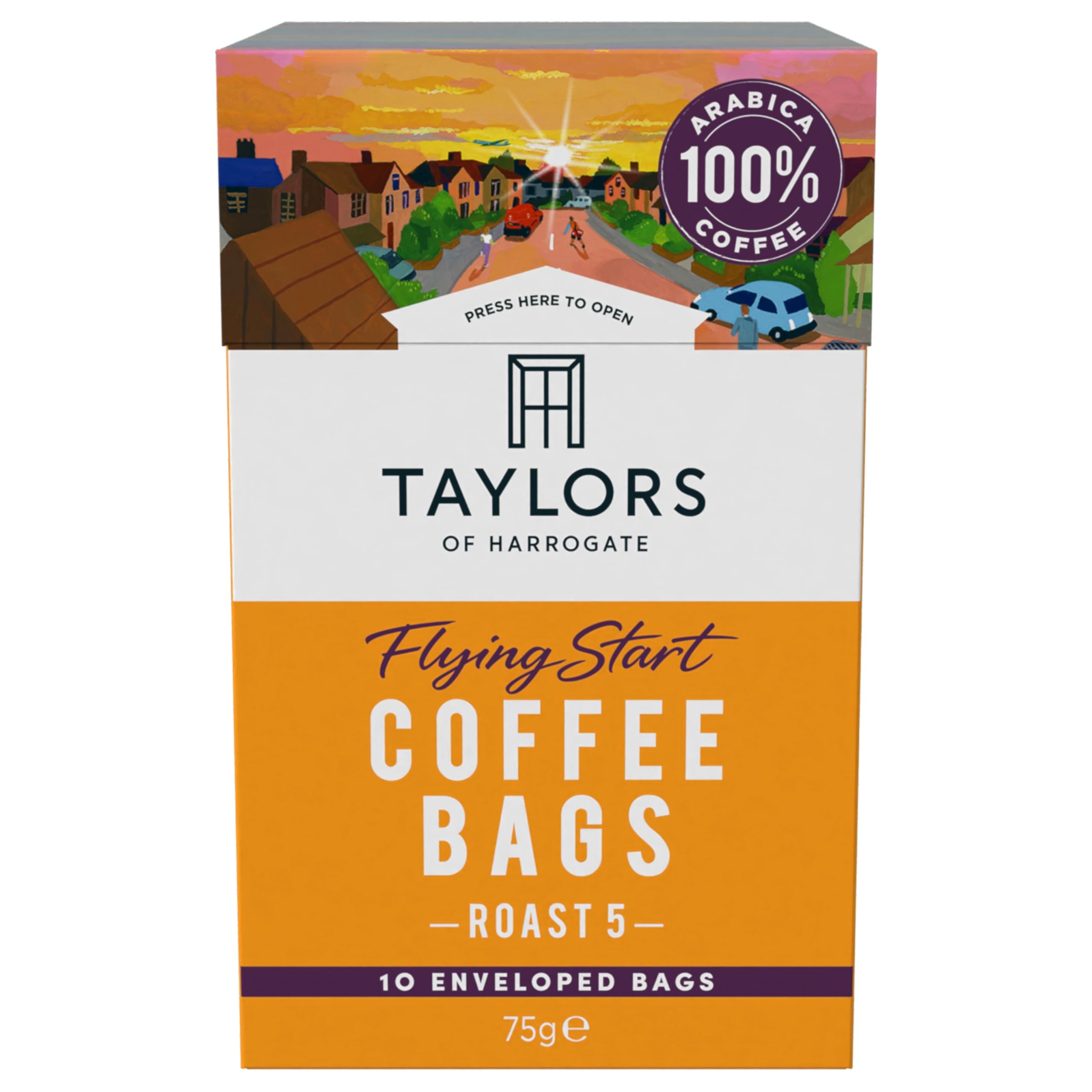 Taylors of Harrogate Flying Start Ground Coffee Bags - Dark Chocolate & Hazelnut Roast | 10 Count (Pack of 3) 5