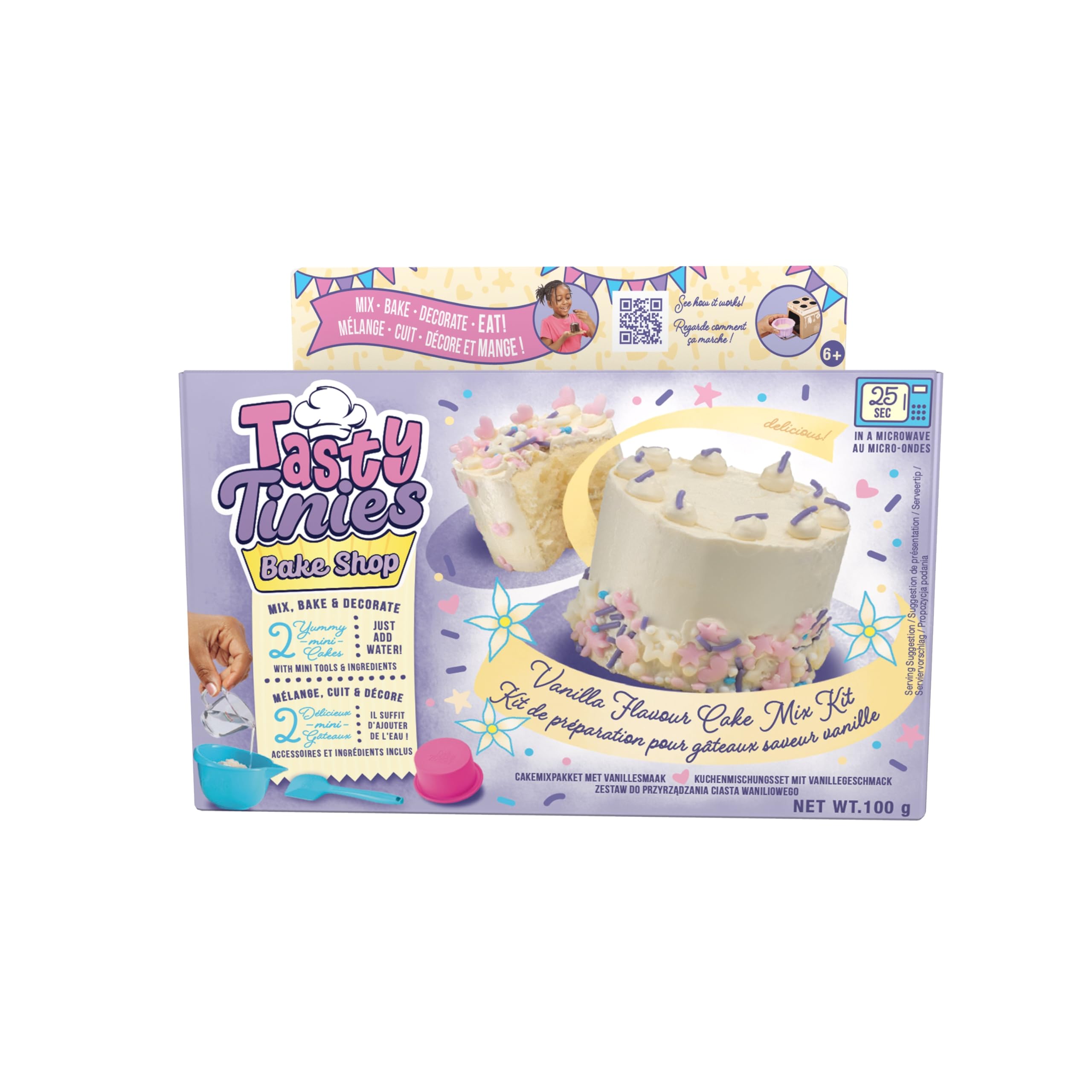 Tasty Tinies Bake Shop Cake Mix Kit - Vanilla Cake with White Vanilla Frosting, Ages 6+ 1