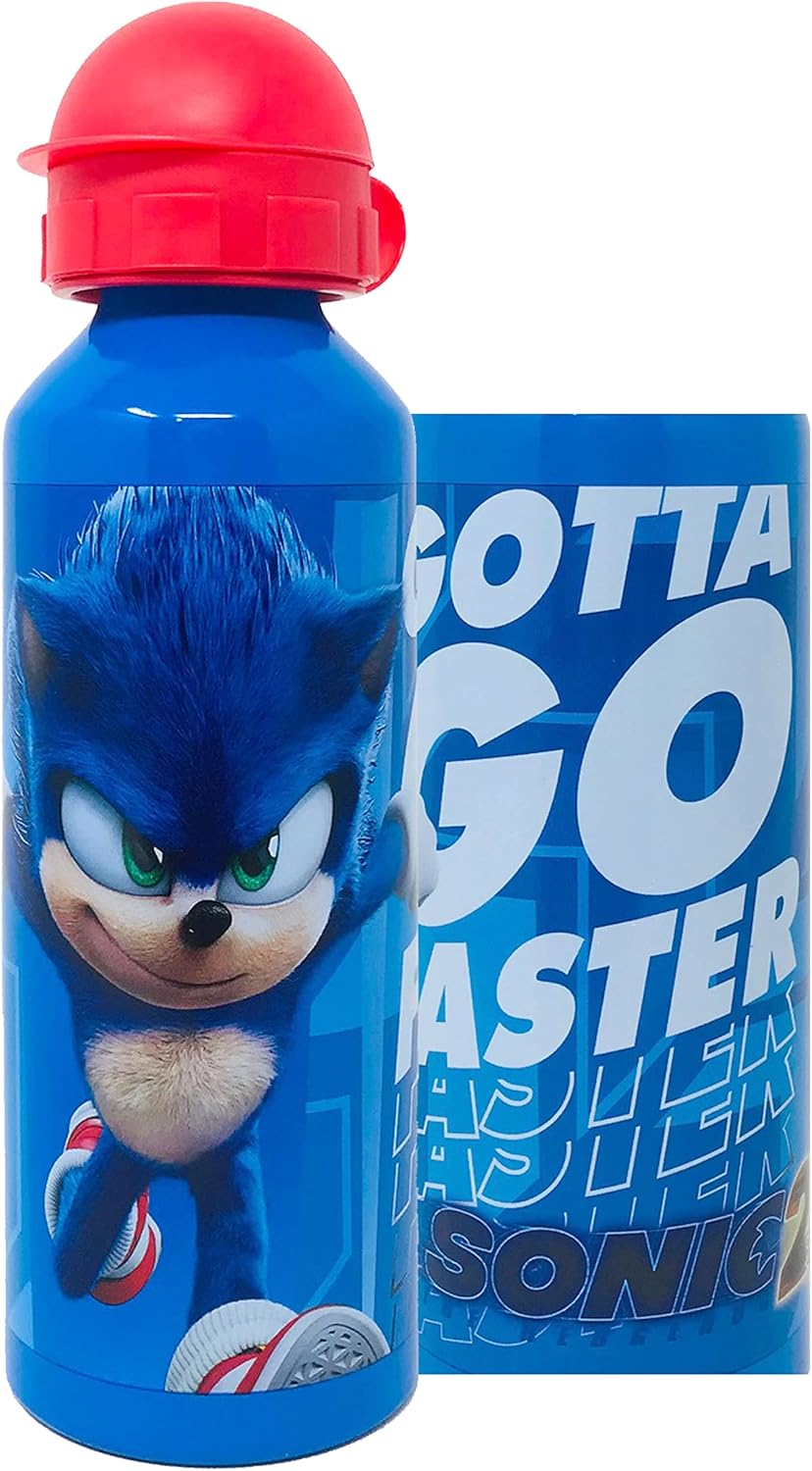 GIOVAS Sonic The Hedgehog Kids Aluminum Water Bottle 520ml