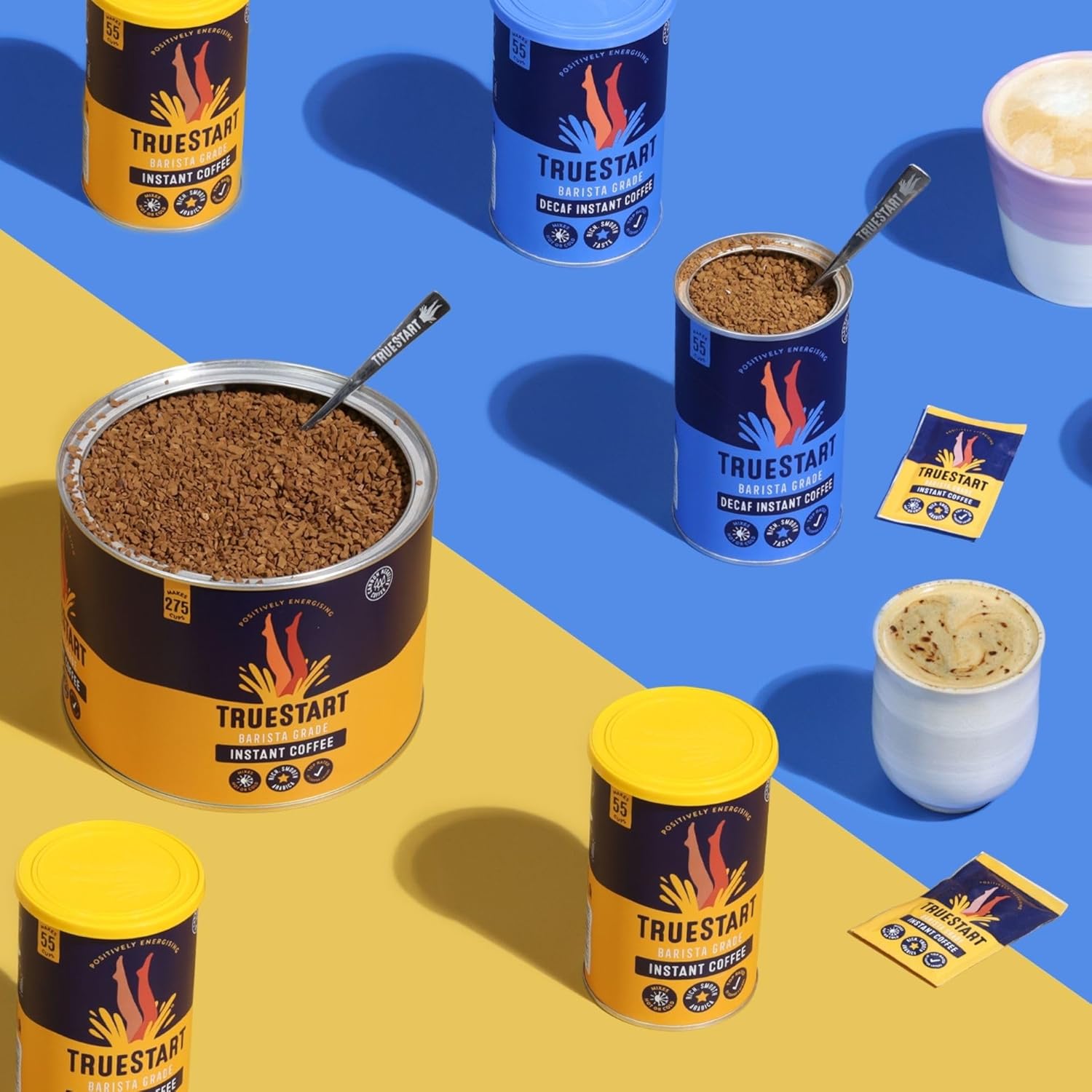 TrueStart Barista Grade Instant Coffee - 360g (200 Sachets), Premium Freeze-Dried Colombian Arabica