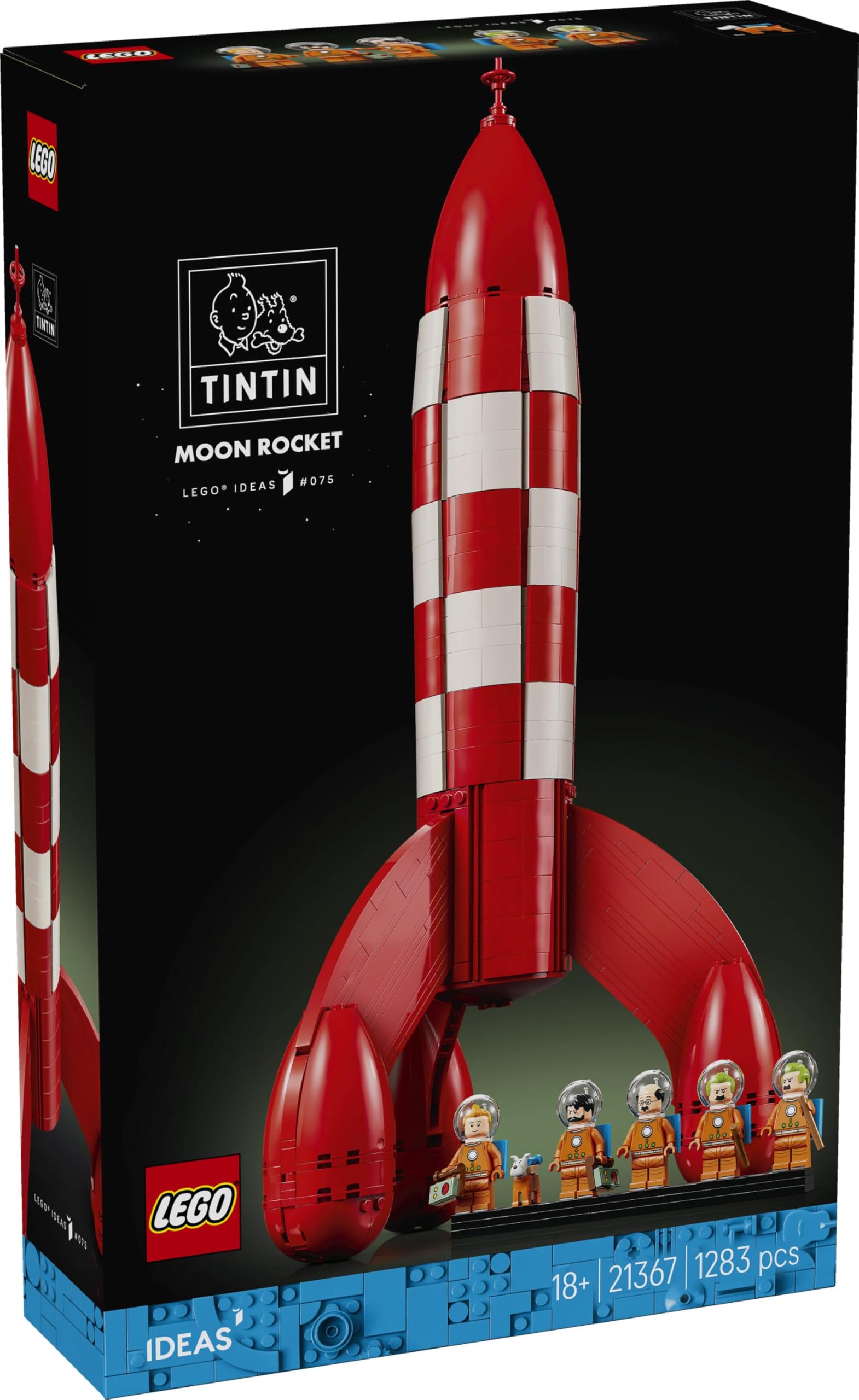 LEGO Ideas Tintin Moon Rocket 21367 - Spaceship Model Kit for Adults | 18+ | 1489g 8