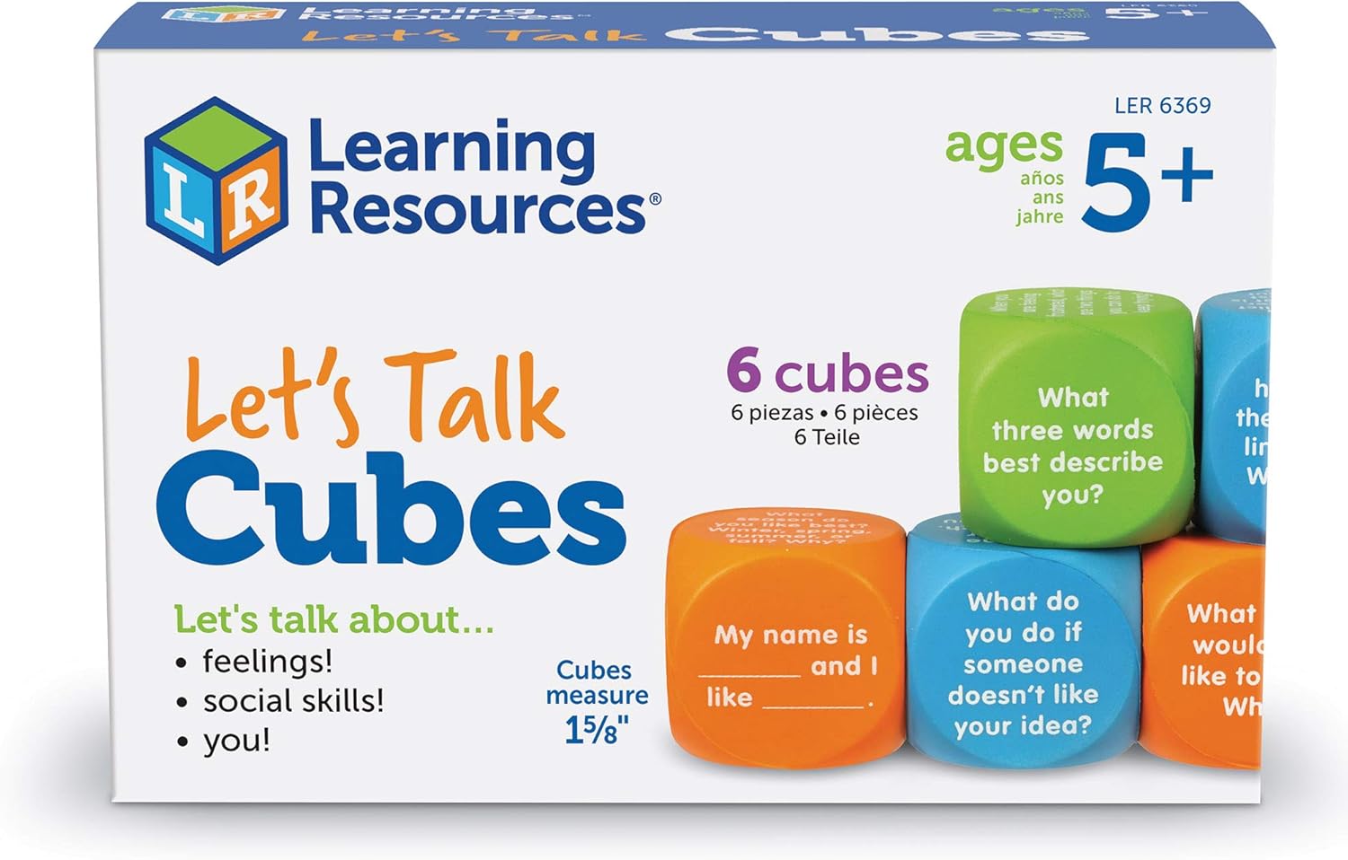 Learning Resources Let’s Talk SEL Cubes - Educational Social-Emotional Learning Game for Kids Ages 5-9 3