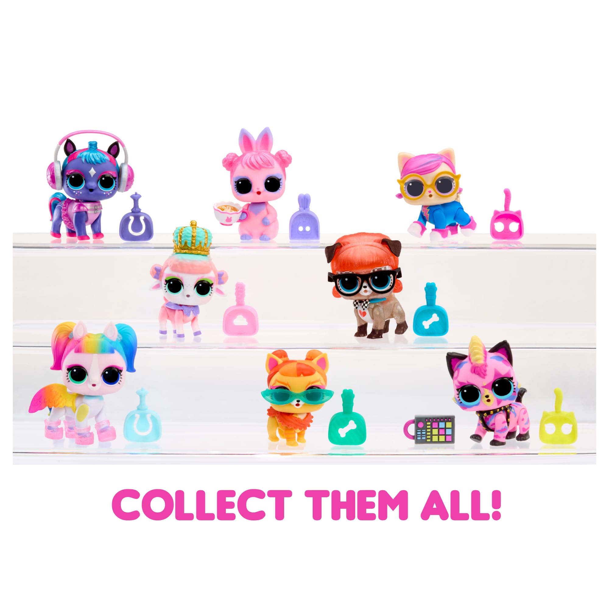 L.O.L. Surprise! Eye Spy Series Pets - 8-Piece Collectible Doll Set with Colour Change Features 4