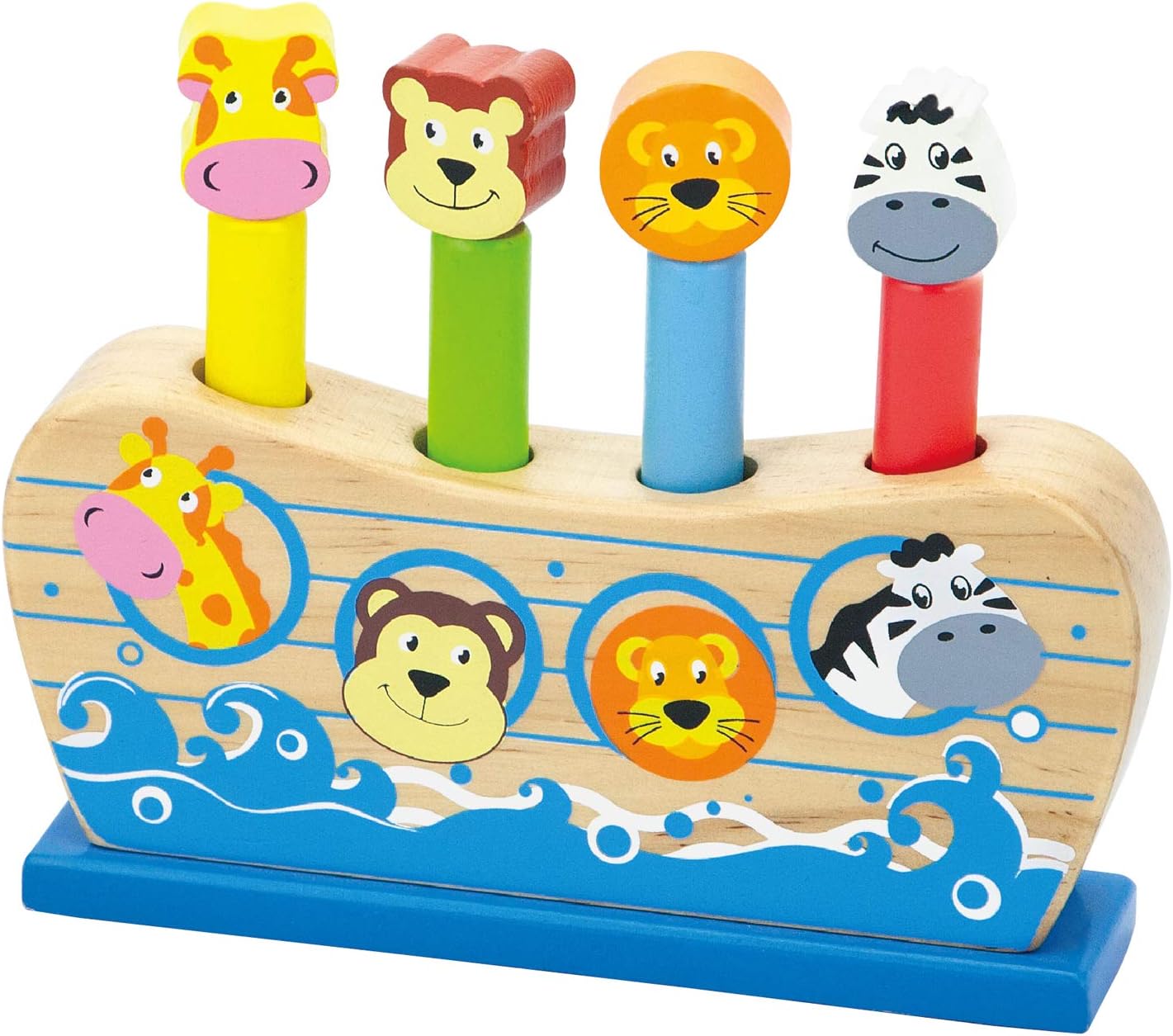 Viga Toys 500412 Pop Up Noah's Ark - Educational Wooden Toy for Toddlers 2+