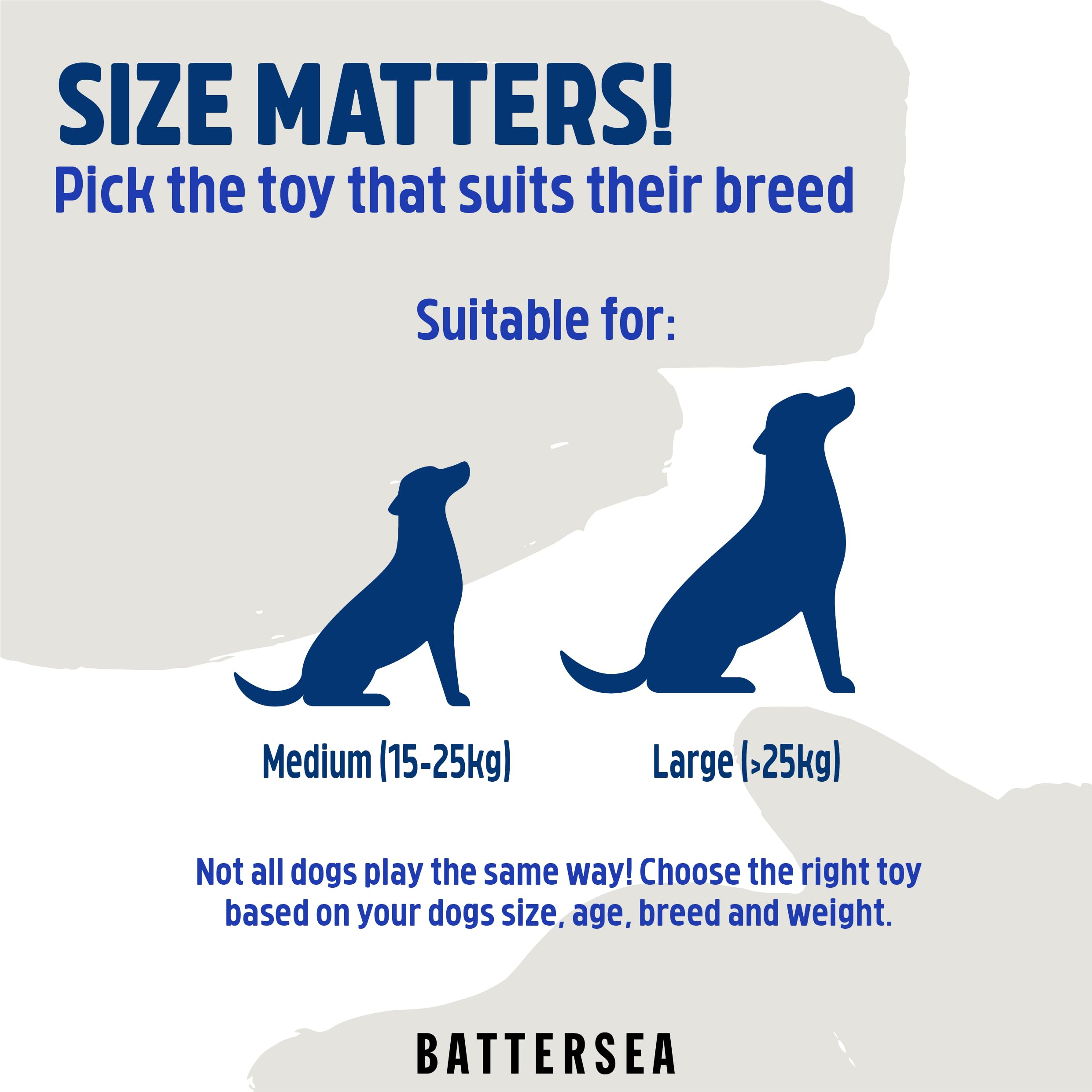Rosewood Battersea Rope and Rubber Tug Dog Toy - Blue, Durable Chew Toy for Large Breeds 5