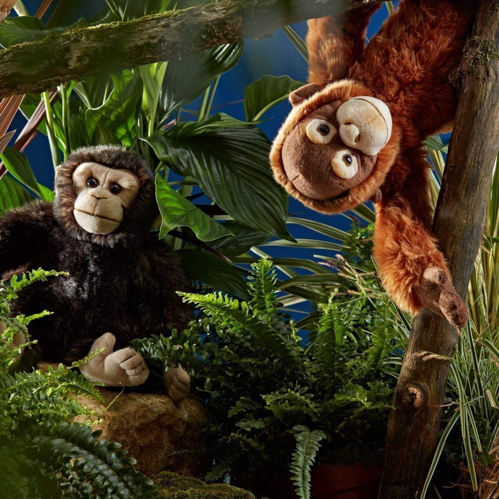 Living Nature Orangutan Plush Toy - Realistic Eco-Friendly Cuddly Monkey, 24cm Brown 3