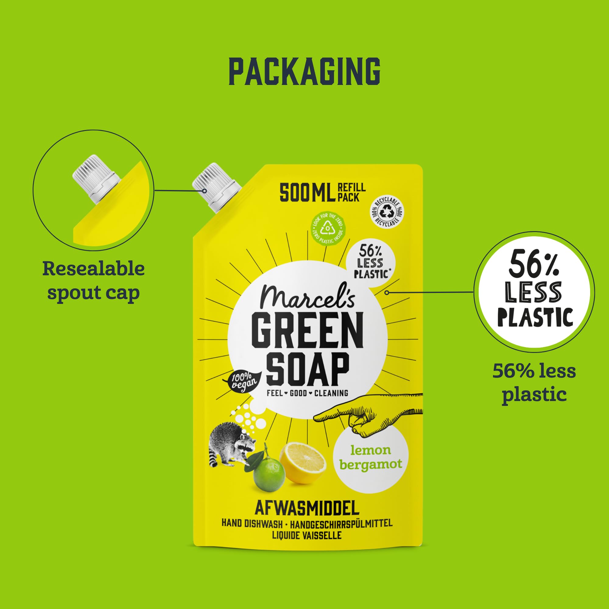 Marcel's Green Soap - Spülmittel Zitrone &amp; Bergamotte Nachfüllpackung (1L) 5