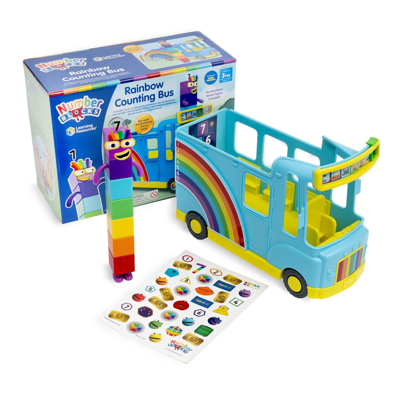 Learning Resources Numberblocks Rainbow Counting Bus - Interactive Educational Toy for Ages 3+