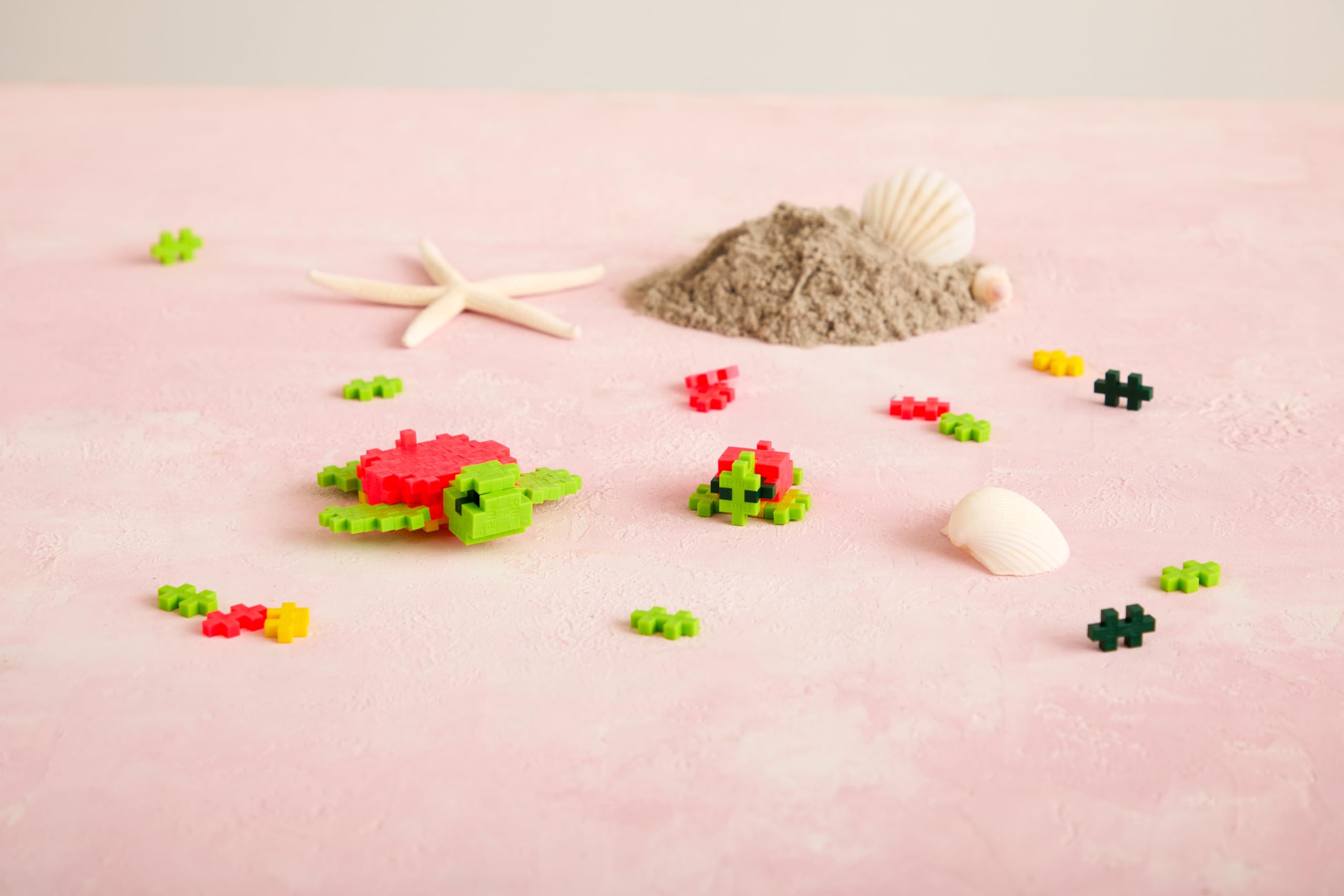 PLUS PLUS Building Blocks Toy - 100-Piece Sea Turtle Set for Creative Building, Ages 5+ 6