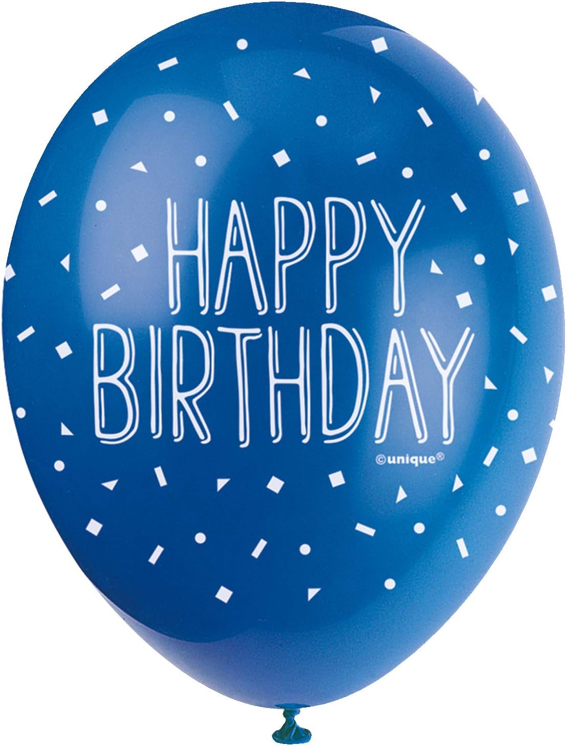 Happy Birthday Blue Latex Balloons - Pack of 5, 30cm Pearlised Birthday Party Decorations