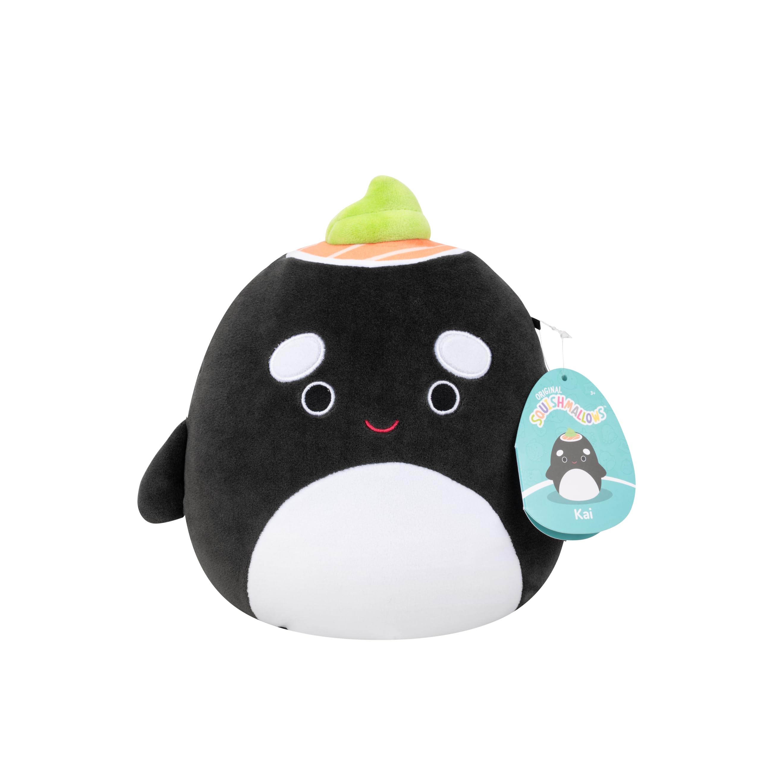 Squishmallows Kai the Black Sushi Orca Whale - 7.5-Inch Plush Toy for Kids 3 Years and Up 8