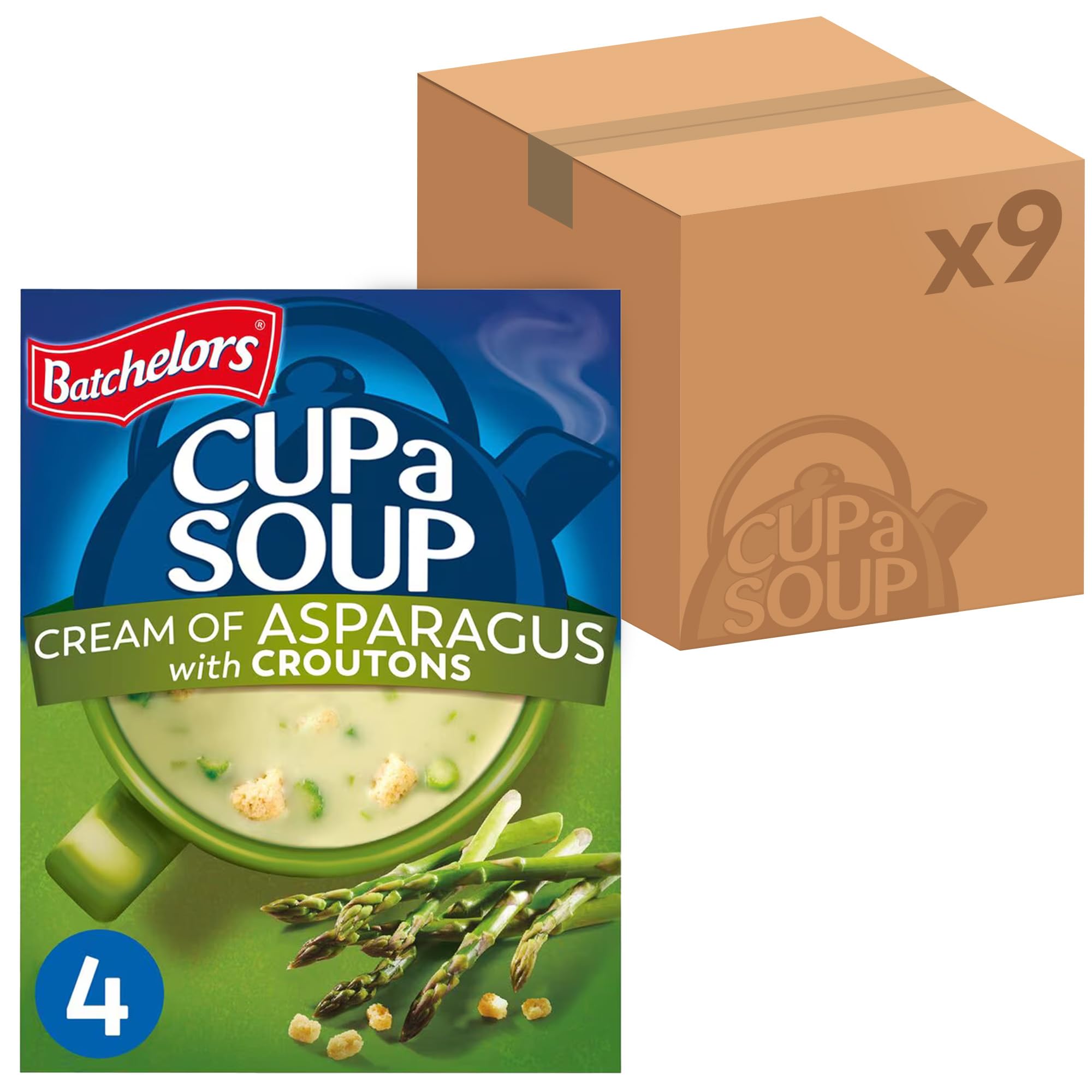Batchelors Cup a Soup - Cream of Asparagus with Croutons, Instant Soup Sachets